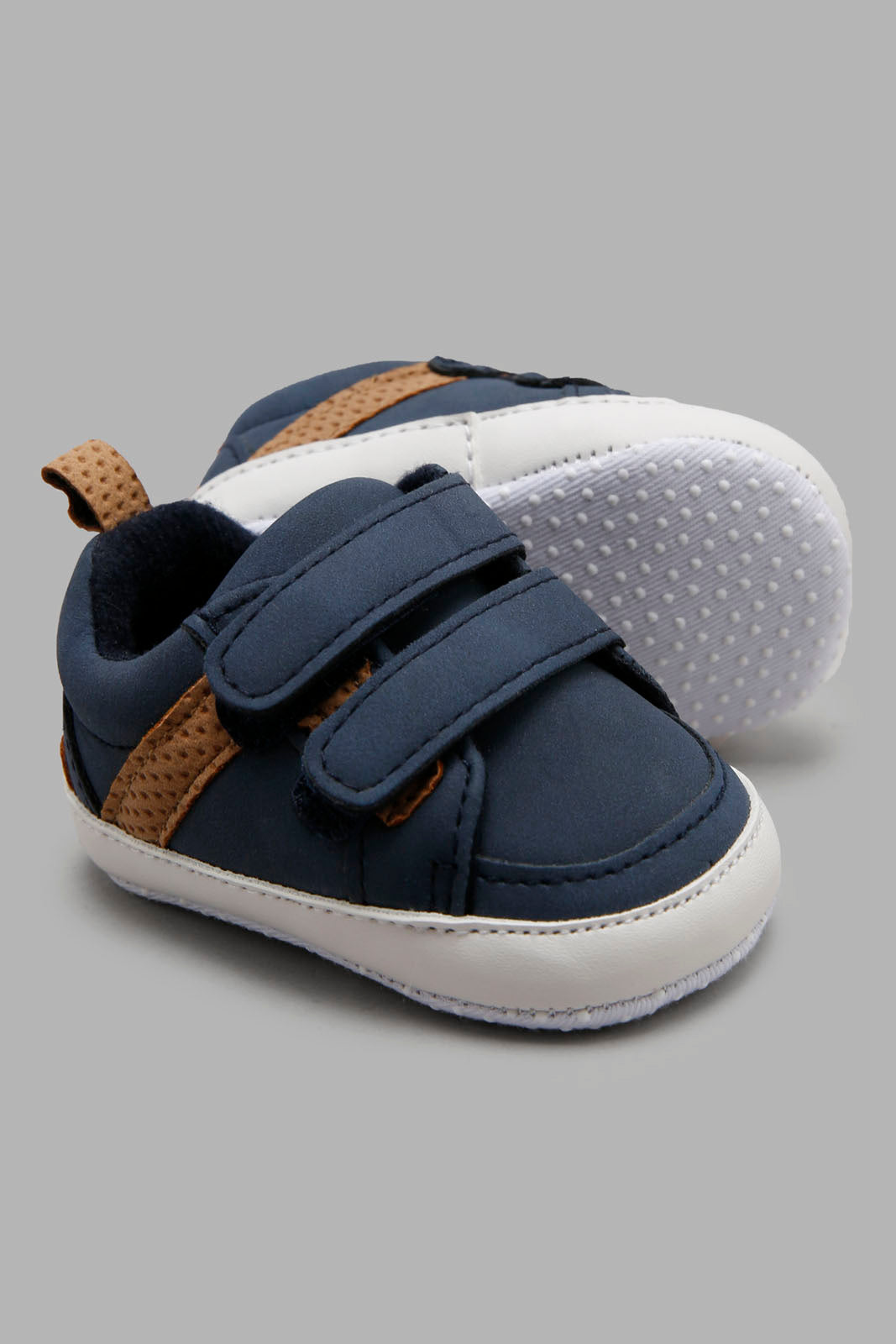 Redtag-Navy-Pram-Shoe-Category:Shoes,-Colour:Navy,-Deals:New-In,-Filter:Baby-Footwear-(0-to-18-Mths),-NBF-Shoes,-New-In-NBF-FOO,-Non-Sale,-Section:Boys-(0-to-14Yrs),-W22B-Baby-0 to 18 Months