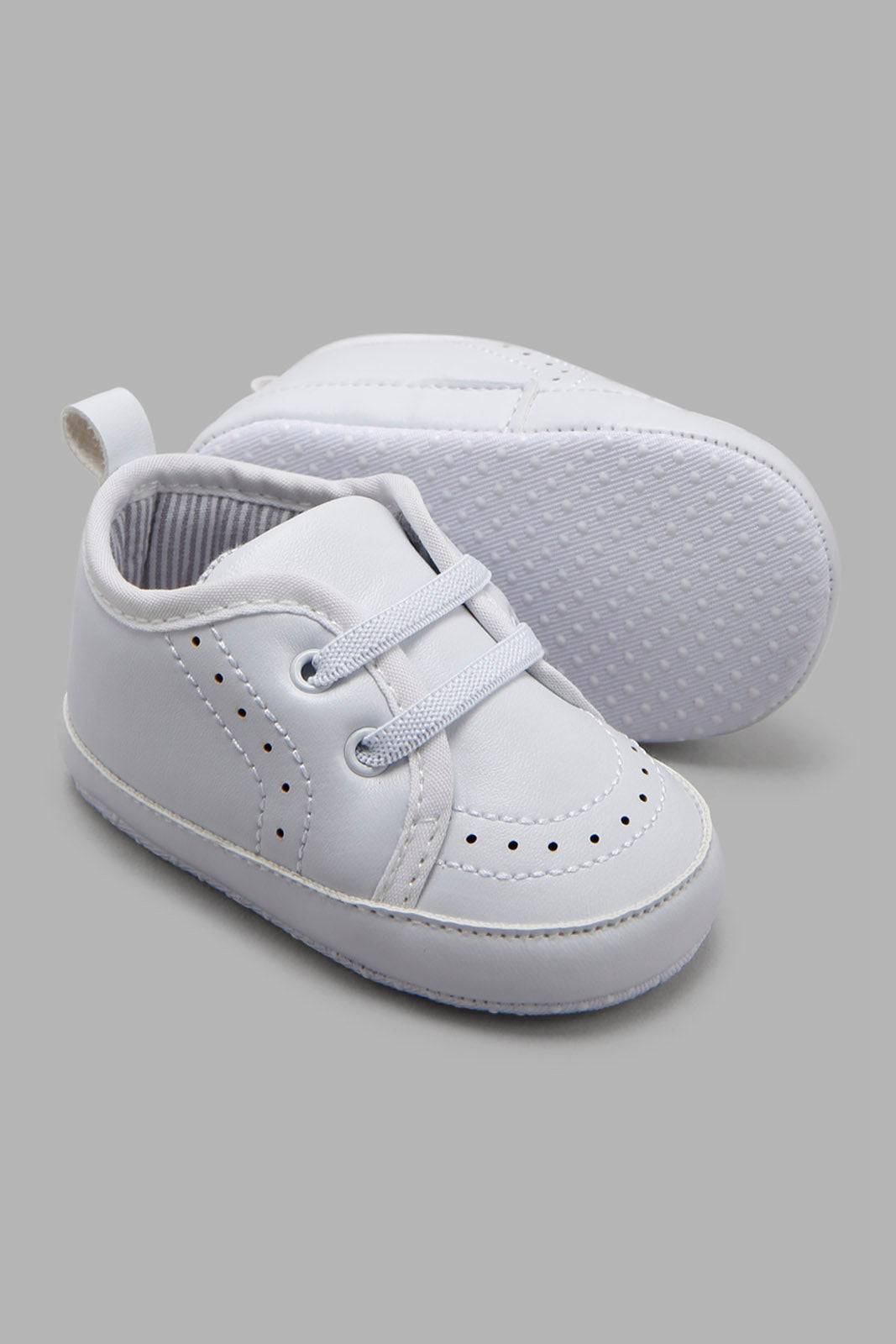 Redtag-White-Pram-Shoe-Category:Shoes,-Colour:White,-Deals:New-In,-Filter:Baby-Footwear-(0-to-18-Mths),-NBF-Shoes,-New-In-NBF-FOO,-Non-Sale,-Section:Boys-(0-to-14Yrs),-W22A-Baby-0 to 18 Months