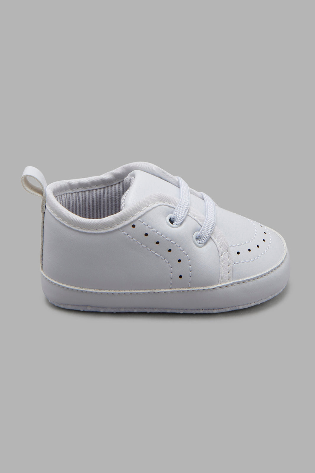 Redtag-White-Pram-Shoe-Category:Shoes,-Colour:White,-Deals:New-In,-Filter:Baby-Footwear-(0-to-18-Mths),-NBF-Shoes,-New-In-NBF-FOO,-Non-Sale,-Section:Boys-(0-to-14Yrs),-W22A-Baby-0 to 18 Months