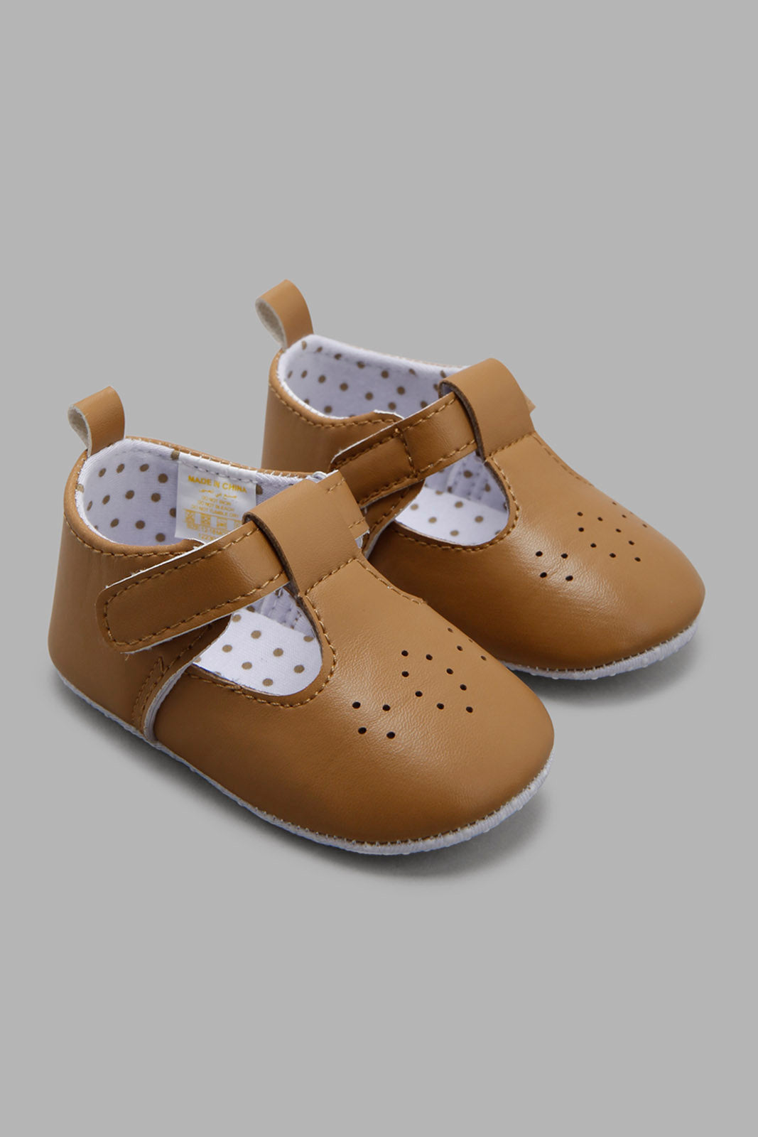 Redtag-Brown-Pram-Shoe-Category:Shoes,-Colour:Brown,-Deals:New-In,-Filter:Baby-Footwear-(0-to-18-Mths),-NBF-Shoes,-New-In-NBF-FOO,-Non-Sale,-Section:Boys-(0-to-14Yrs),-W22A-Baby-0 to 18 Months