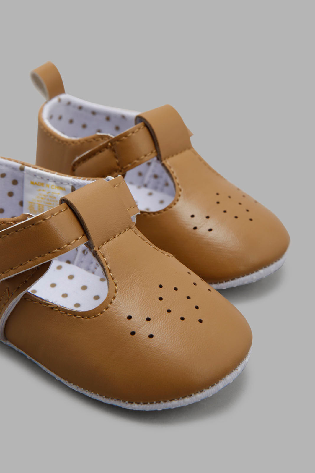 Redtag-Brown-Pram-Shoe-Category:Shoes,-Colour:Brown,-Deals:New-In,-Filter:Baby-Footwear-(0-to-18-Mths),-NBF-Shoes,-New-In-NBF-FOO,-Non-Sale,-Section:Boys-(0-to-14Yrs),-W22A-Baby-0 to 18 Months