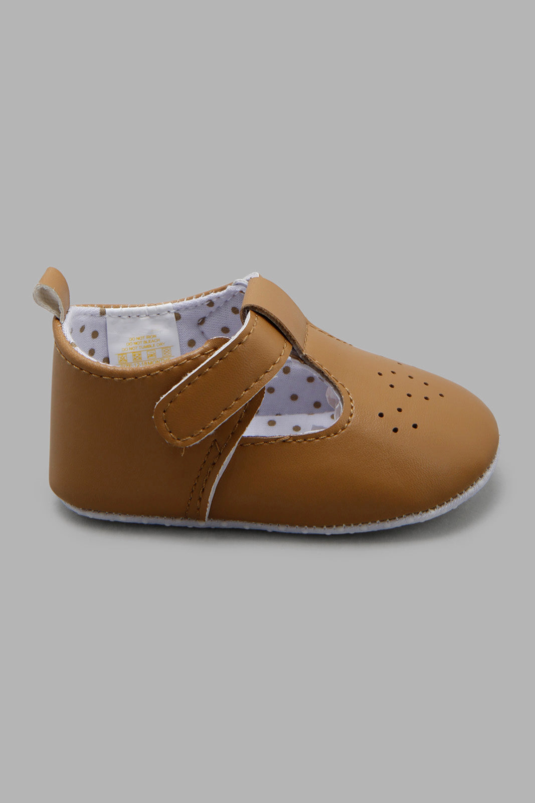 Redtag-Brown-Pram-Shoe-Category:Shoes,-Colour:Brown,-Deals:New-In,-Filter:Baby-Footwear-(0-to-18-Mths),-NBF-Shoes,-New-In-NBF-FOO,-Non-Sale,-Section:Boys-(0-to-14Yrs),-W22A-Baby-0 to 18 Months