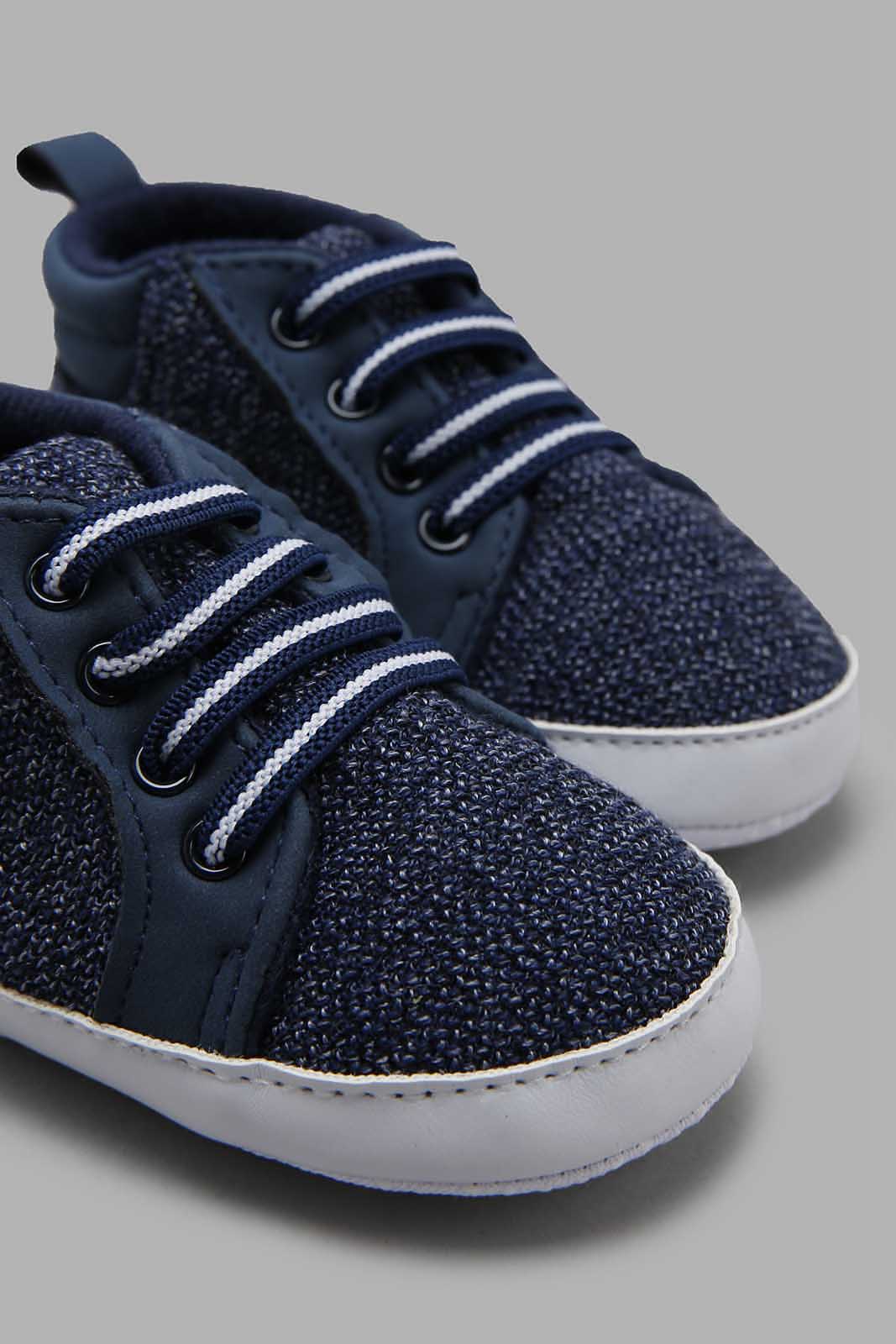 Redtag-Denim-Pram-Shoe-Category:Shoes,-Colour:Denim,-Deals:New-In,-Filter:Baby-Footwear-(0-to-18-Mths),-NBF-Shoes,-New-In-NBF-FOO,-Non-Sale,-Section:Boys-(0-to-14Yrs),-W22A-Baby-0 to 18 Months