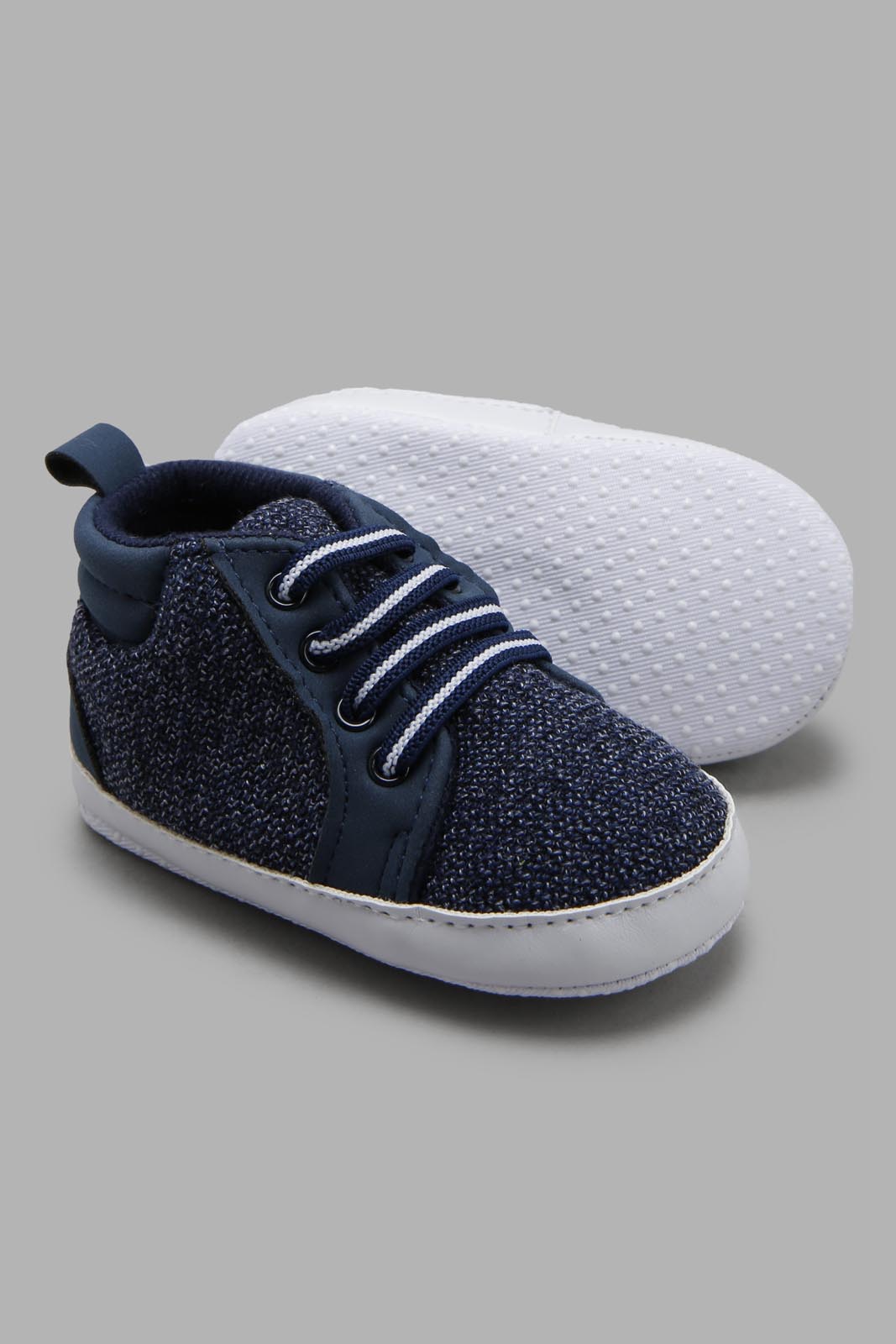 Redtag-Denim-Pram-Shoe-Category:Shoes,-Colour:Denim,-Deals:New-In,-Filter:Baby-Footwear-(0-to-18-Mths),-NBF-Shoes,-New-In-NBF-FOO,-Non-Sale,-Section:Boys-(0-to-14Yrs),-W22A-Baby-0 to 18 Months