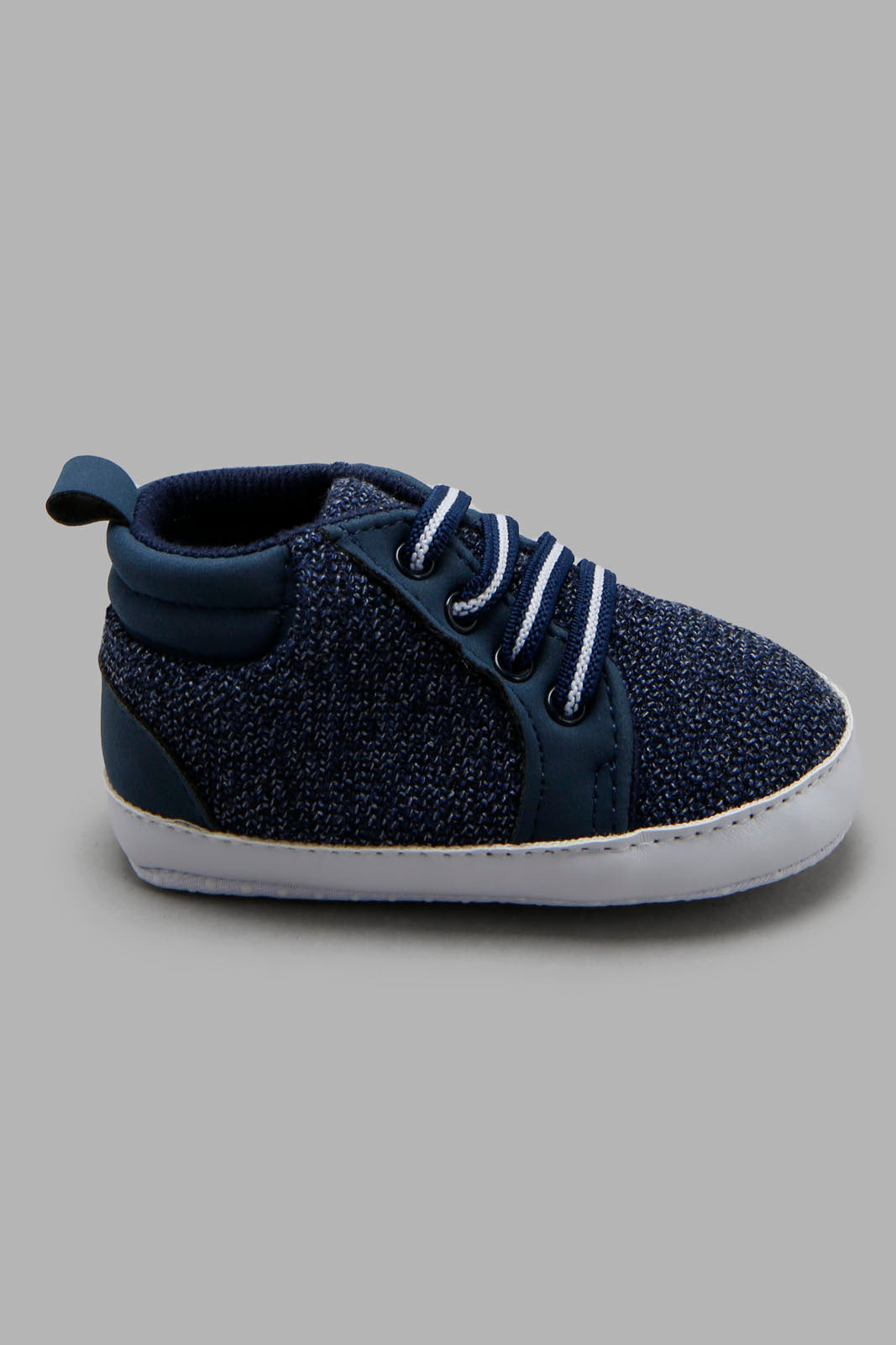 Redtag-Denim-Pram-Shoe-Category:Shoes,-Colour:Denim,-Deals:New-In,-Filter:Baby-Footwear-(0-to-18-Mths),-NBF-Shoes,-New-In-NBF-FOO,-Non-Sale,-Section:Boys-(0-to-14Yrs),-W22A-Baby-0 to 18 Months