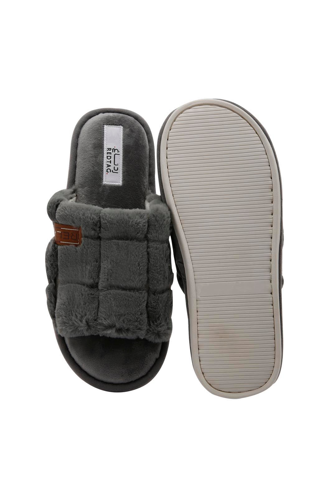 Redtag-Grey-Padded-Slippers-Category:Slippers,-Colour:Grey,-Deals:New-In,-Dept:Menswear,-Filter:Men's-Footwear,-Men-Slippers,-New-In-Men-FOO,-Non-Sale,-Section:Men,-W22A-Men's-