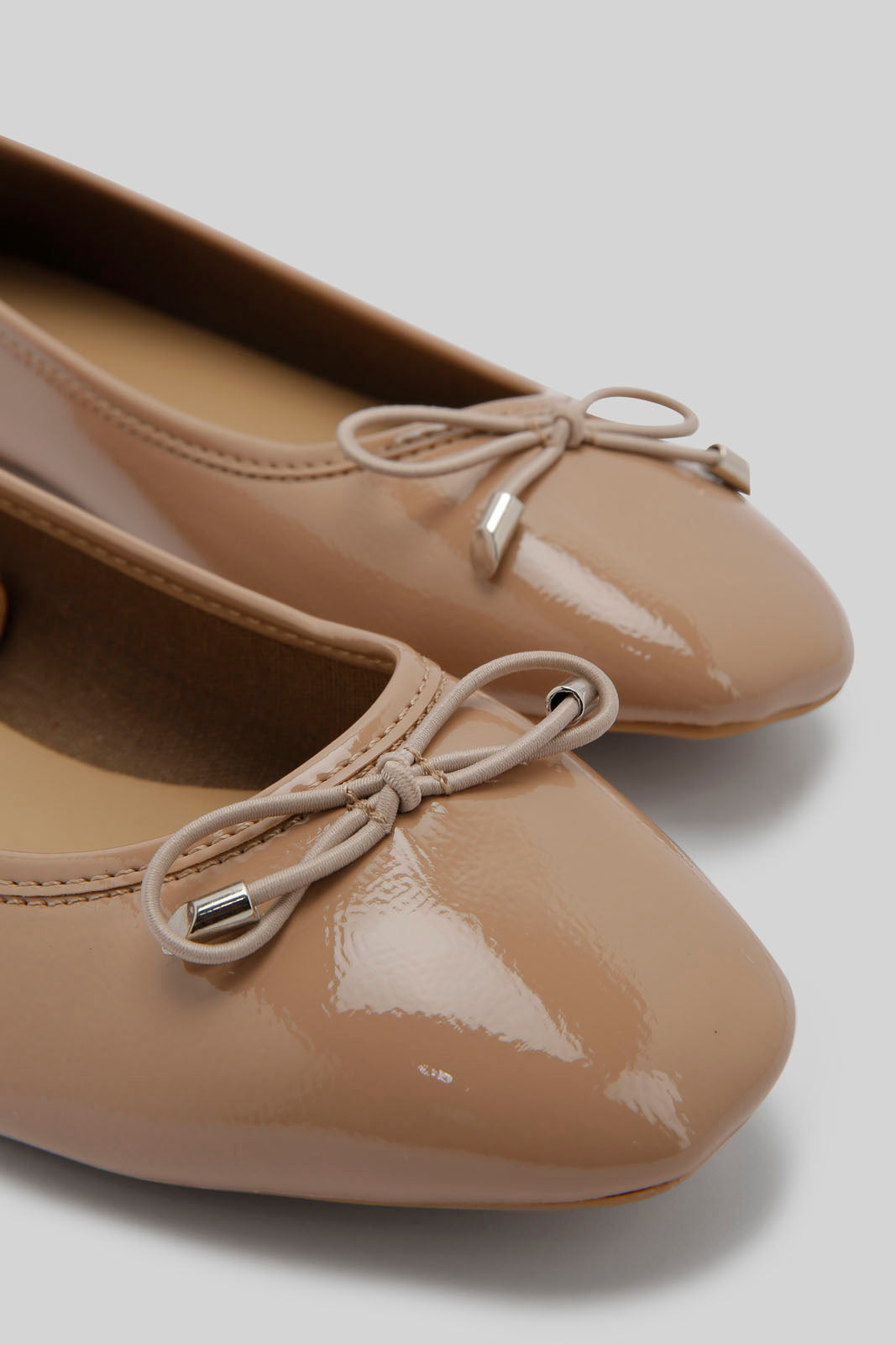 Redtag-Taupe-Patent-Ballerina-Category:Shoes,-Colour:Taupe,-Deals:New-In,-Filter:Women's-Footwear,-New-In-Women-FOO,-Non-Sale,-Section:Women,-W22B,-Women-Shoes-Women's-