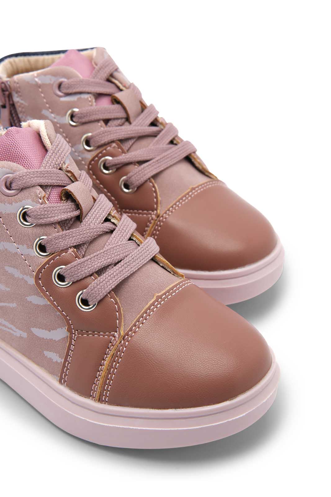 Redtag-Pink-High-Top-Sneaker-Category:Trainers,-Colour:Pink,-Deals:New-In,-Dept:Girls,-Filter:Girls-Footwear-(3-to-5-Yrs),-GIR-Trainers,-New-In-GIR-FOO,-Non-Sale,-Section:Girls-(0-to-14Yrs),-W22B-Girls-3 to 5 Years