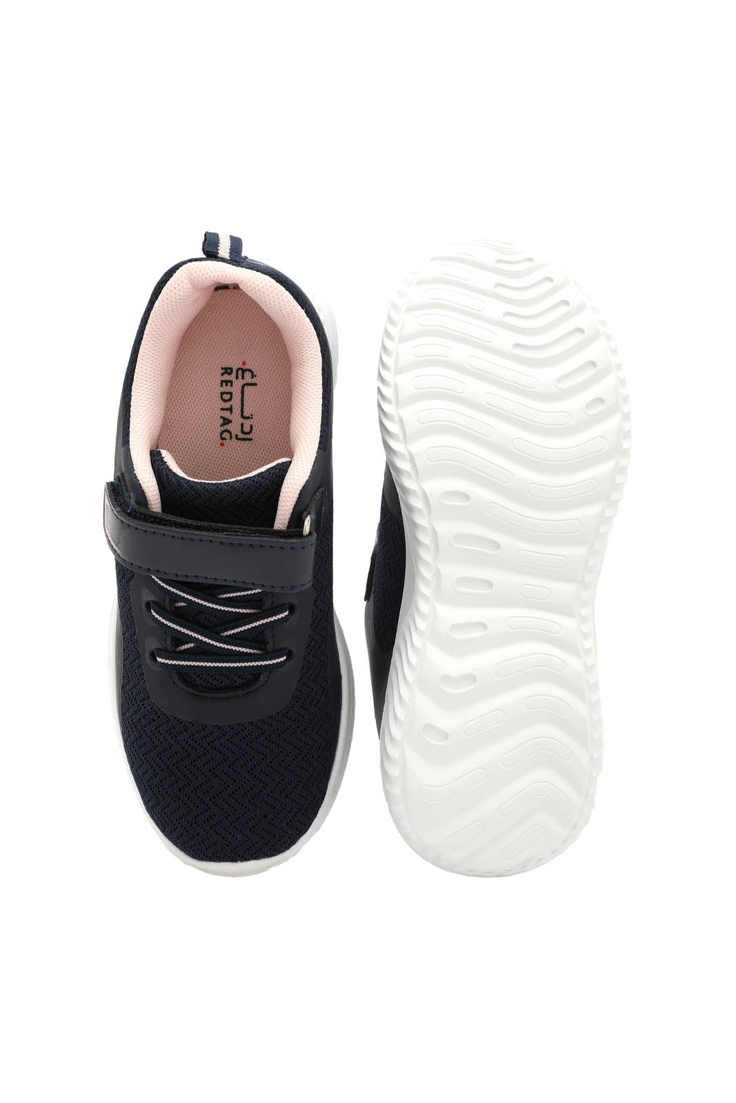 Redtag-Navy-Velcro-Strap-Trainer-Category:Trainers,-Colour:Navy,-Deals:New-In,-Dept:Girls,-Filter:Girls-Footwear-(3-to-5-Yrs),-GIR-Trainers,-New-In-GIR-FOO,-Non-Sale,-Section:Girls-(0-to-14Yrs),-W22B-Girls-3 to 5 Years