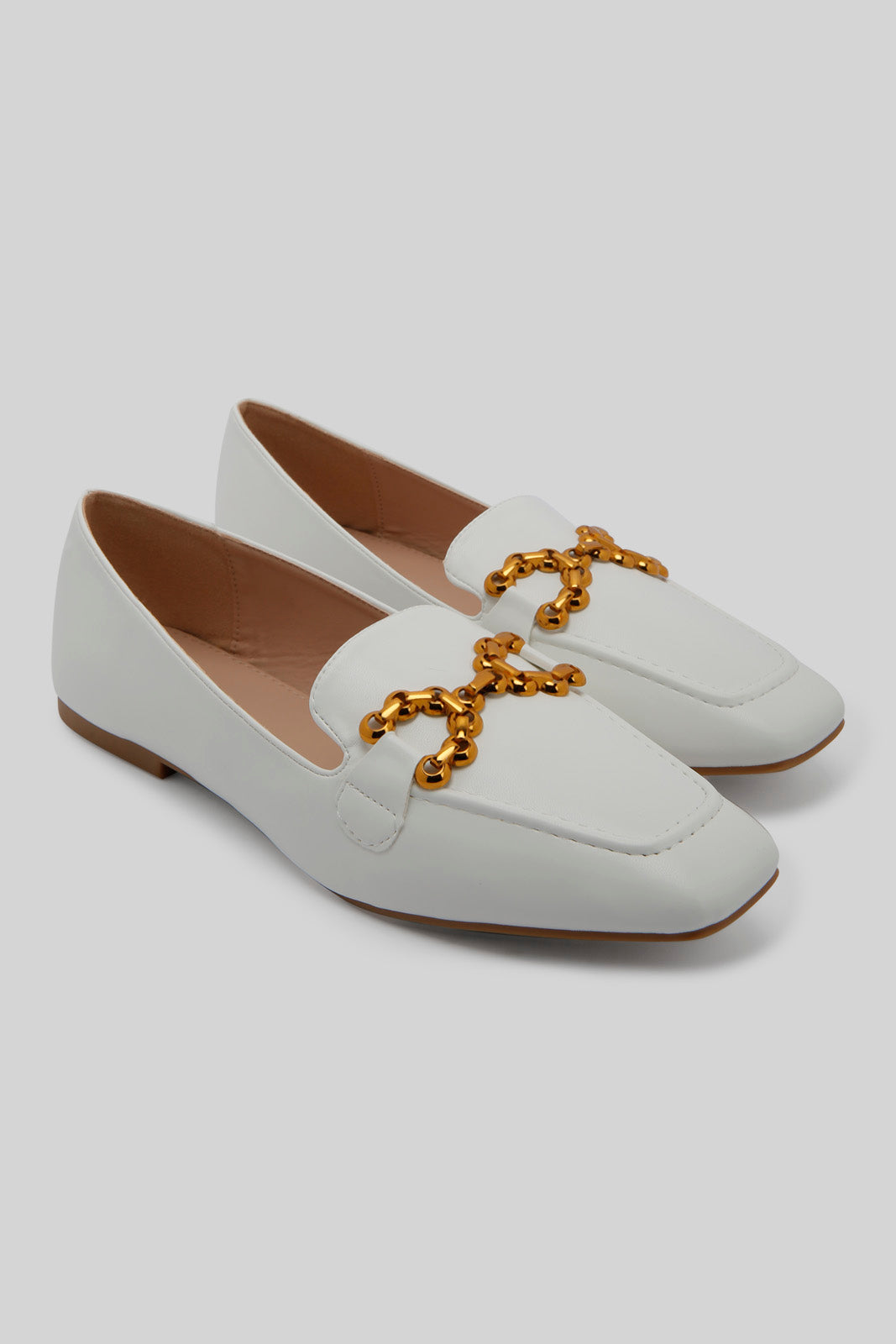 Redtag-White-Loafer-With-Trim-Category:Shoes,-Colour:White,-Deals:New-In,-Filter:Women's-Footwear,-New-In-Women-FOO,-Non-Sale,-Section:Women,-W22B,-Women-Shoes-Women's-