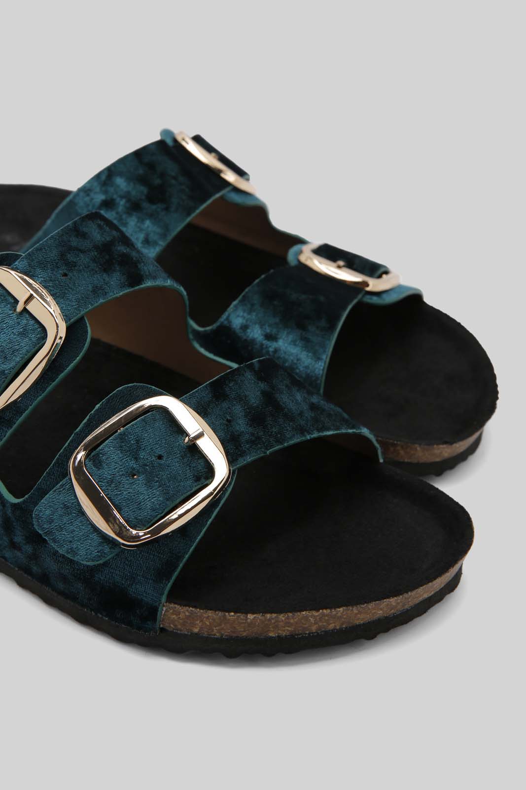 Redtag-Green-Buckle-Mule-Category:Sandals,-Colour:Green,-Deals:New-In,-Dept:Ladieswear,-Filter:Women's-Footwear,-LEC-Sandals,-New-In-Women-FOO,-Non-Sale,-Section:Women,-W22B-Women's-