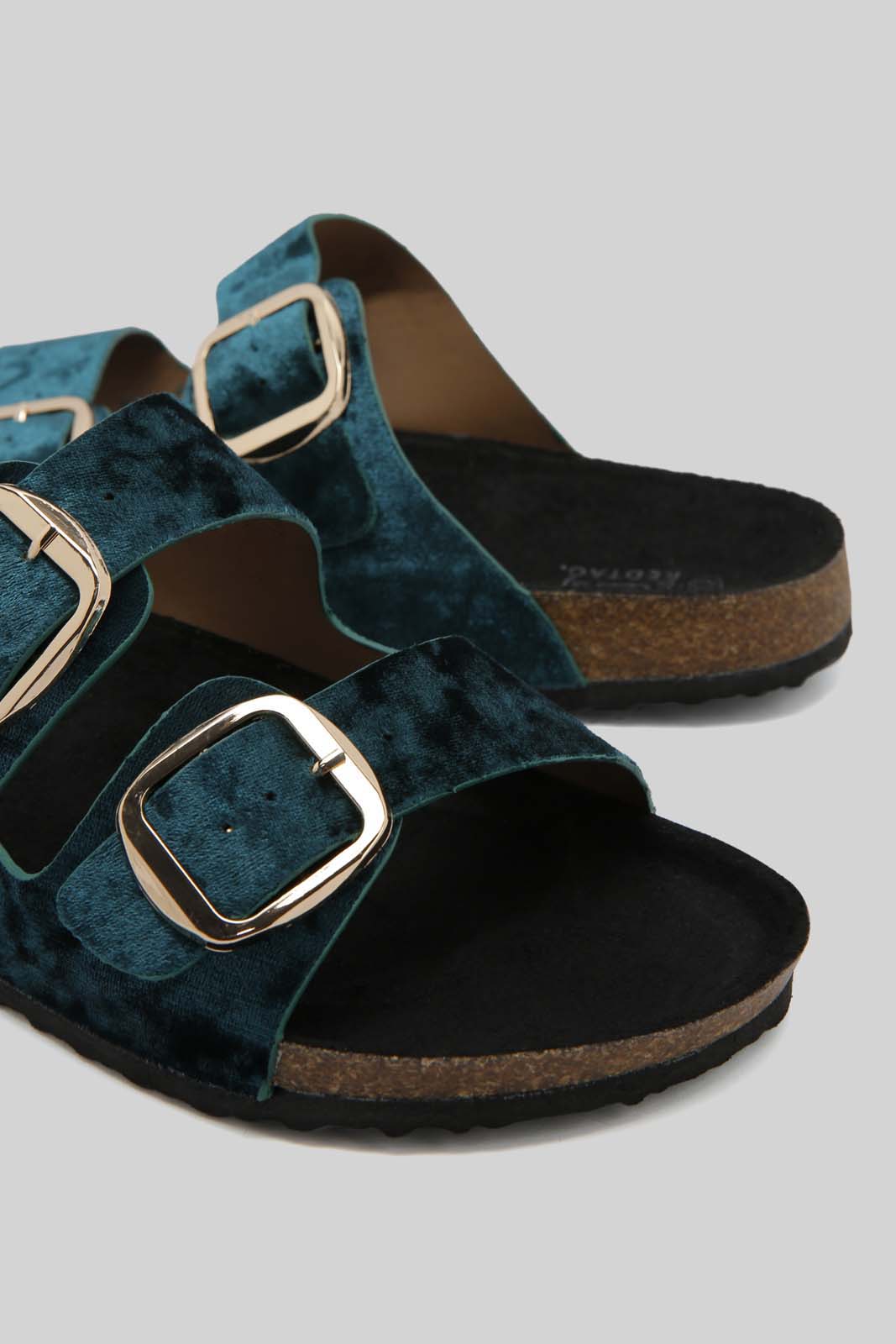 Redtag-Green-Buckle-Mule-Category:Sandals,-Colour:Green,-Deals:New-In,-Dept:Ladieswear,-Filter:Women's-Footwear,-LEC-Sandals,-New-In-Women-FOO,-Non-Sale,-Section:Women,-W22B-Women's-