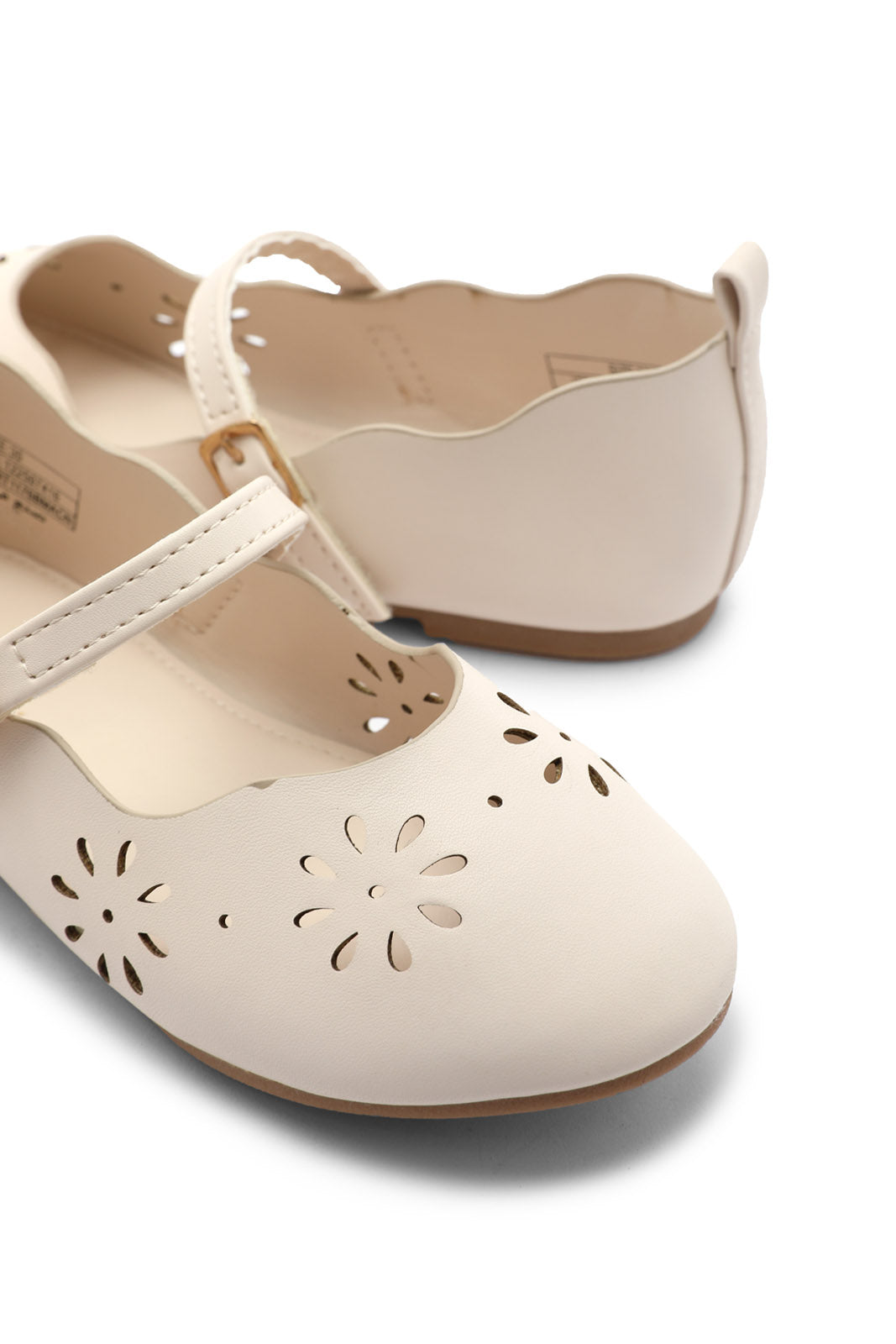Redtag-Beige-Lase-Cut-Ballerina-Category:Shoes,-Colour:Beige,-Deals:New-In,-Dept:Girls,-Filter:Girls-Footwear-(3-to-5-Yrs),-GIR-Shoes,-New-In-GIR-FOO,-Non-Sale,-S23A,-Section:Girls-(0-to-14Yrs)-Girls-