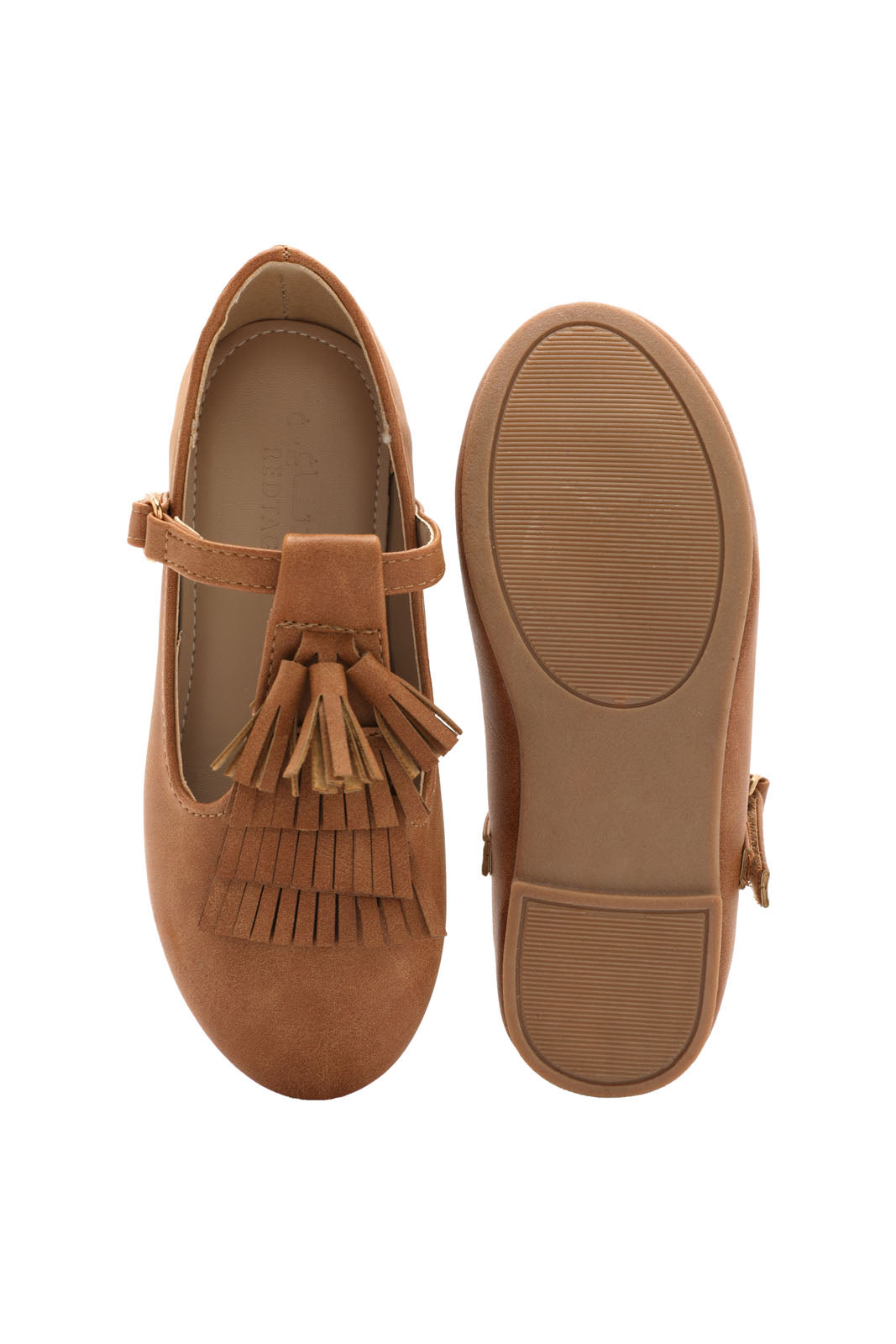 Redtag-Brown-Tassel-Ballerina-Category:Shoes,-Colour:Brown,-Deals:New-In,-Dept:Girls,-Filter:Girls-Footwear-(3-to-5-Yrs),-GIR-Shoes,-New-In-GIR-FOO,-Non-Sale,-S23A,-Section:Girls-(0-to-14Yrs)-Girls-