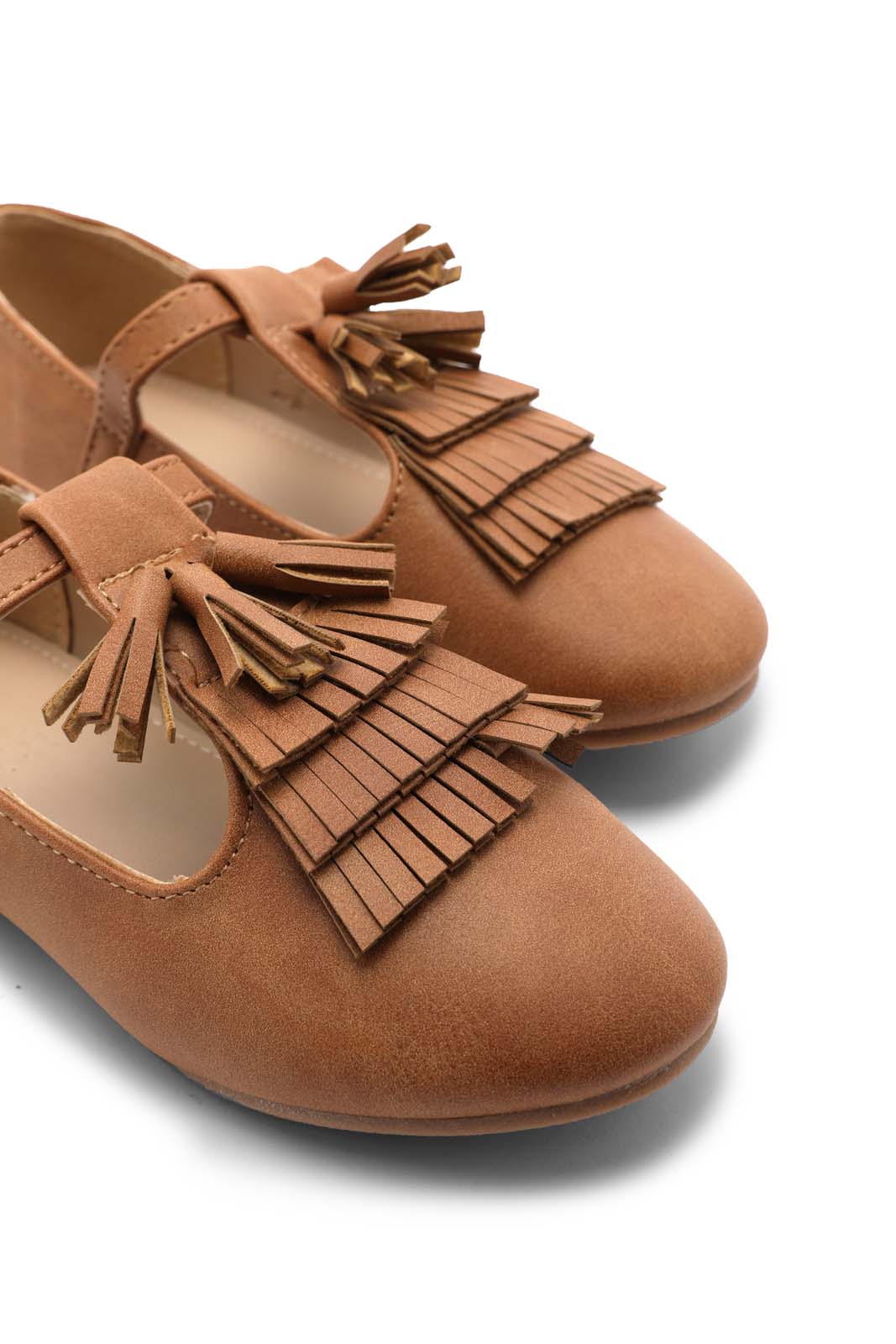 Redtag-Brown-Tassel-Ballerina-Category:Shoes,-Colour:Brown,-Deals:New-In,-Dept:Girls,-Filter:Girls-Footwear-(3-to-5-Yrs),-GIR-Shoes,-New-In-GIR-FOO,-Non-Sale,-S23A,-Section:Girls-(0-to-14Yrs)-Girls-