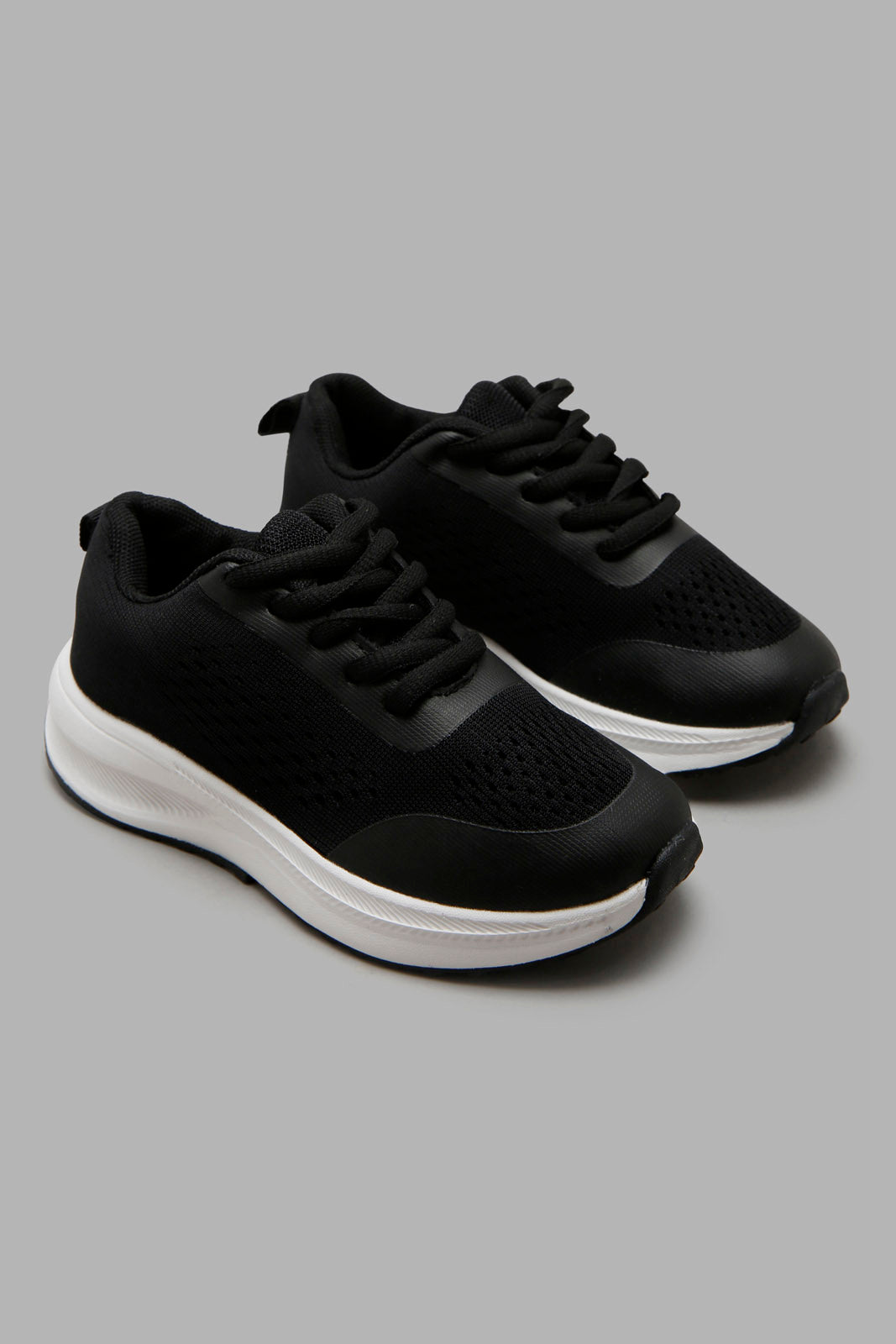 Redtag-Black-Knit-Sneaker-BSR-Trainers,-Category:Trainers,-Colour:Black,-Deals:New-In,-Dept:Boys,-Filter:Boys-Footwear-(5-to-14-Yrs),-New-In-BSR-FOO,-Non-Sale,-Section:Boys-(0-to-14Yrs),-W22A-Senior-Boys-5 to 14 Years