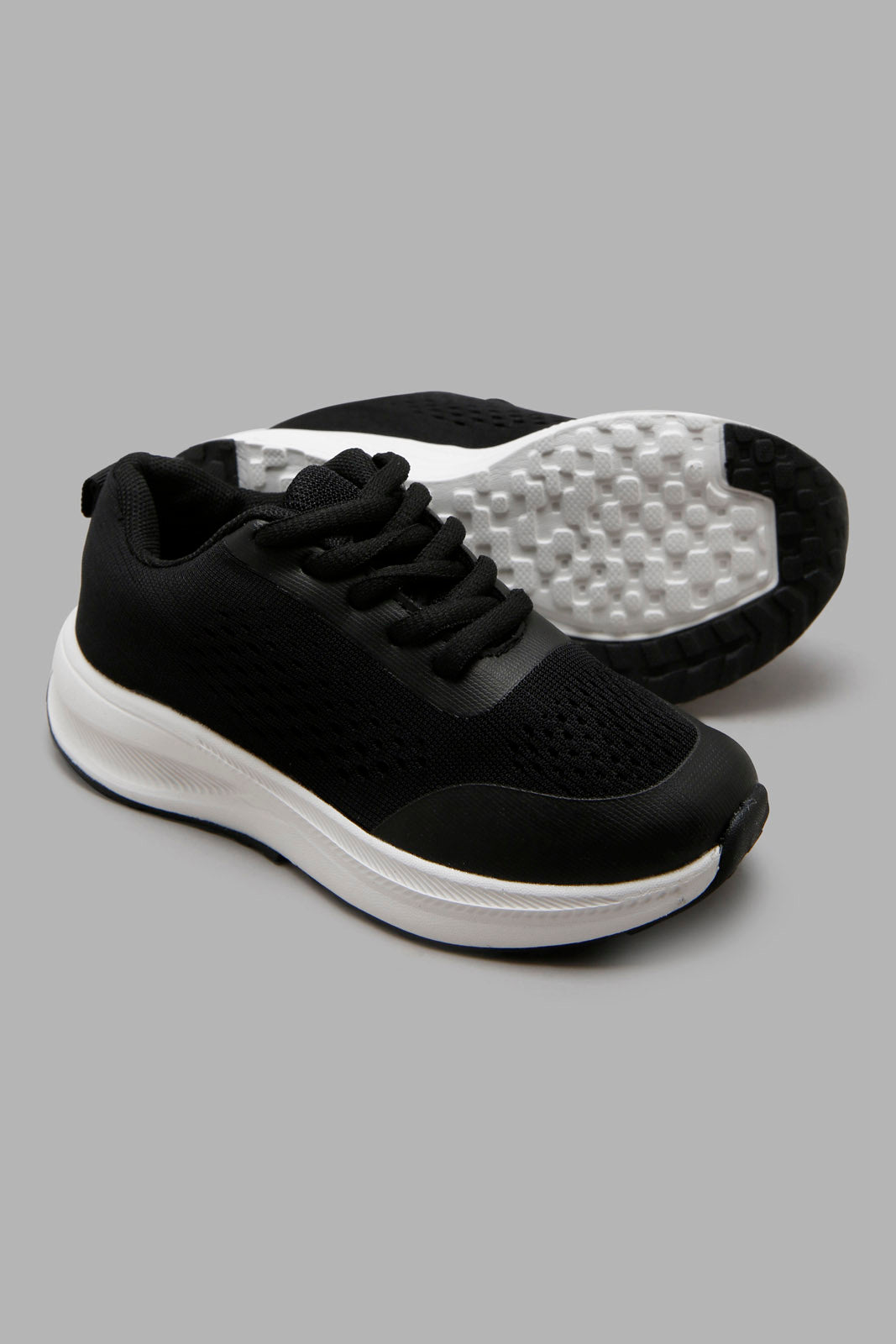 Redtag-Black-Knit-Sneaker-BSR-Trainers,-Category:Trainers,-Colour:Black,-Deals:New-In,-Dept:Boys,-Filter:Boys-Footwear-(5-to-14-Yrs),-New-In-BSR-FOO,-Non-Sale,-Section:Boys-(0-to-14Yrs),-W22A-Senior-Boys-5 to 14 Years