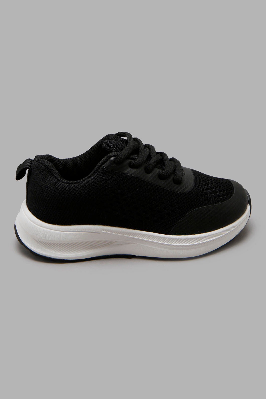 Redtag-Black-Knit-Sneaker-BSR-Trainers,-Category:Trainers,-Colour:Black,-Deals:New-In,-Dept:Boys,-Filter:Boys-Footwear-(5-to-14-Yrs),-New-In-BSR-FOO,-Non-Sale,-Section:Boys-(0-to-14Yrs),-W22A-Senior-Boys-5 to 14 Years