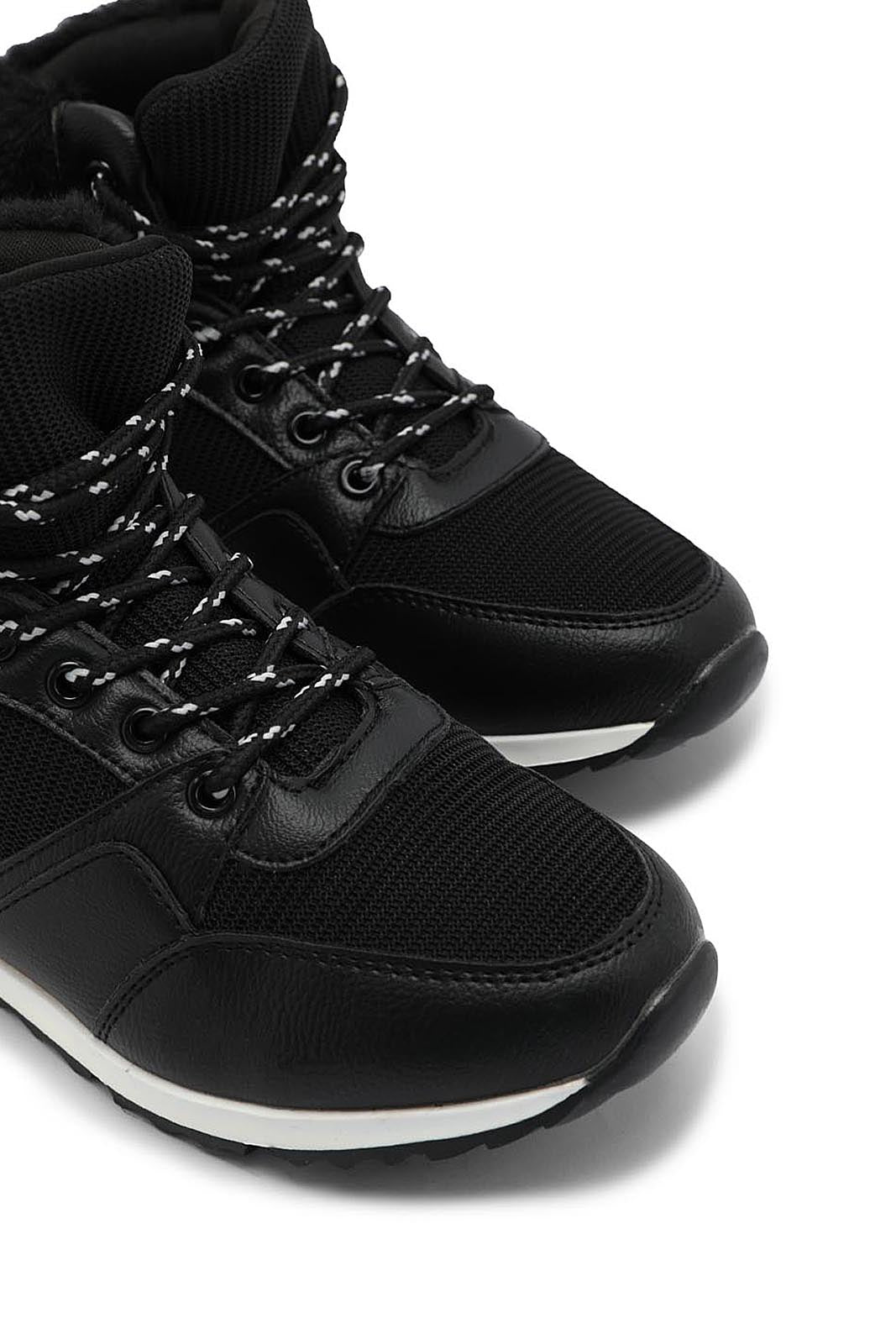 Redtag-Black-Faux-Fur-High-Top-Sneaker-Category:Trainers,-Colour:Black,-Deals:New-In,-Dept:Girls,-Filter:Girls-Footwear-(5-to-14-Yrs),-GSR-Trainers,-New-In-GSR-FOO,-Non-Sale,-S23A,-Section:Girls-(0-to-14Yrs)-Senior-Girls-5 to 14 Years