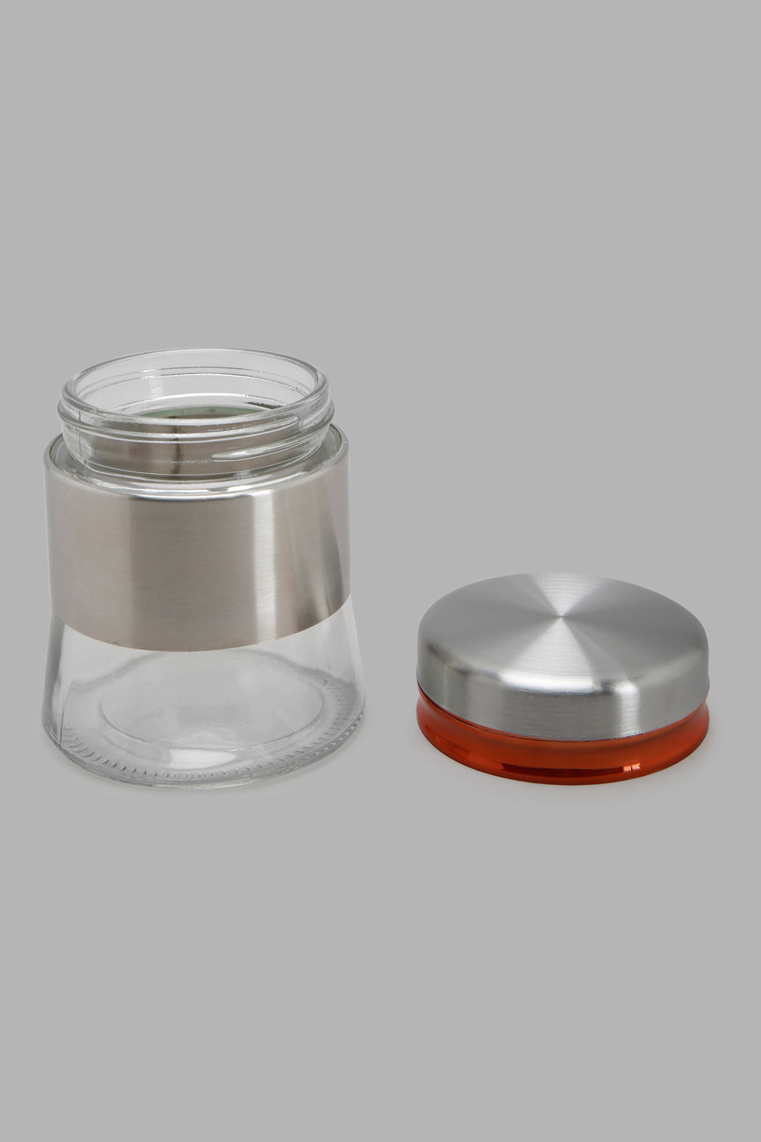 Redtag-Silver-Glass-Storage-Jar-(Small)-Category:0,-Colour:Silver,-Deals:New-In,-Filter:Home-Dining,-HMW-DIN-Storage,-New-In-HMW-DIN,-Non-Sale,-Section:Homewares,-W22A-Home-Dining-