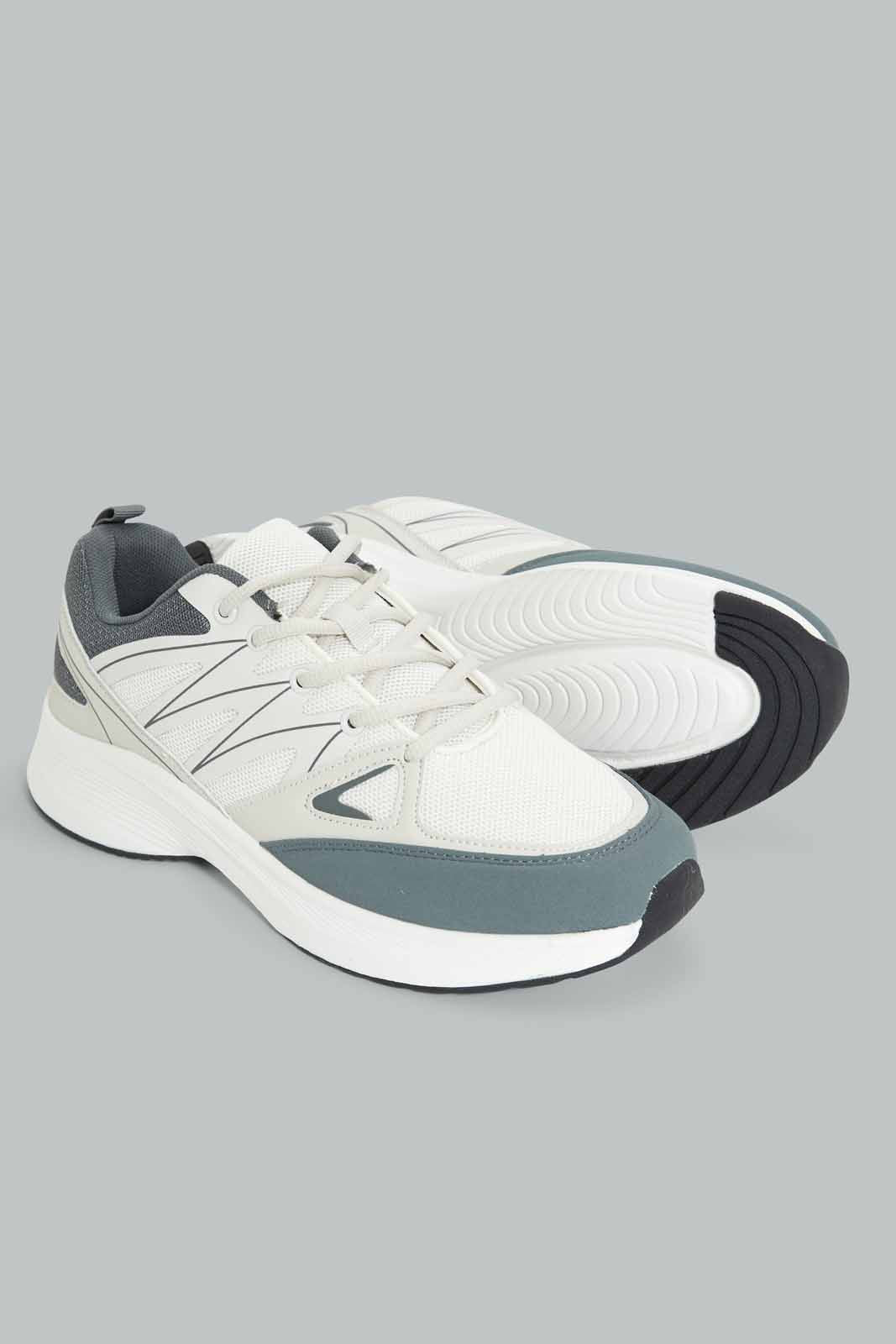 Redtag-White-Colour-Block-Sneaker-Category:Trainers,-Colour:White,-Deals:New-In,-Dept:Menswear,-Filter:Men's-Footwear,-Men-Trainers,-New-In-Men-FOO,-Non-Sale,-Section:Men,-W22B-Men's-
