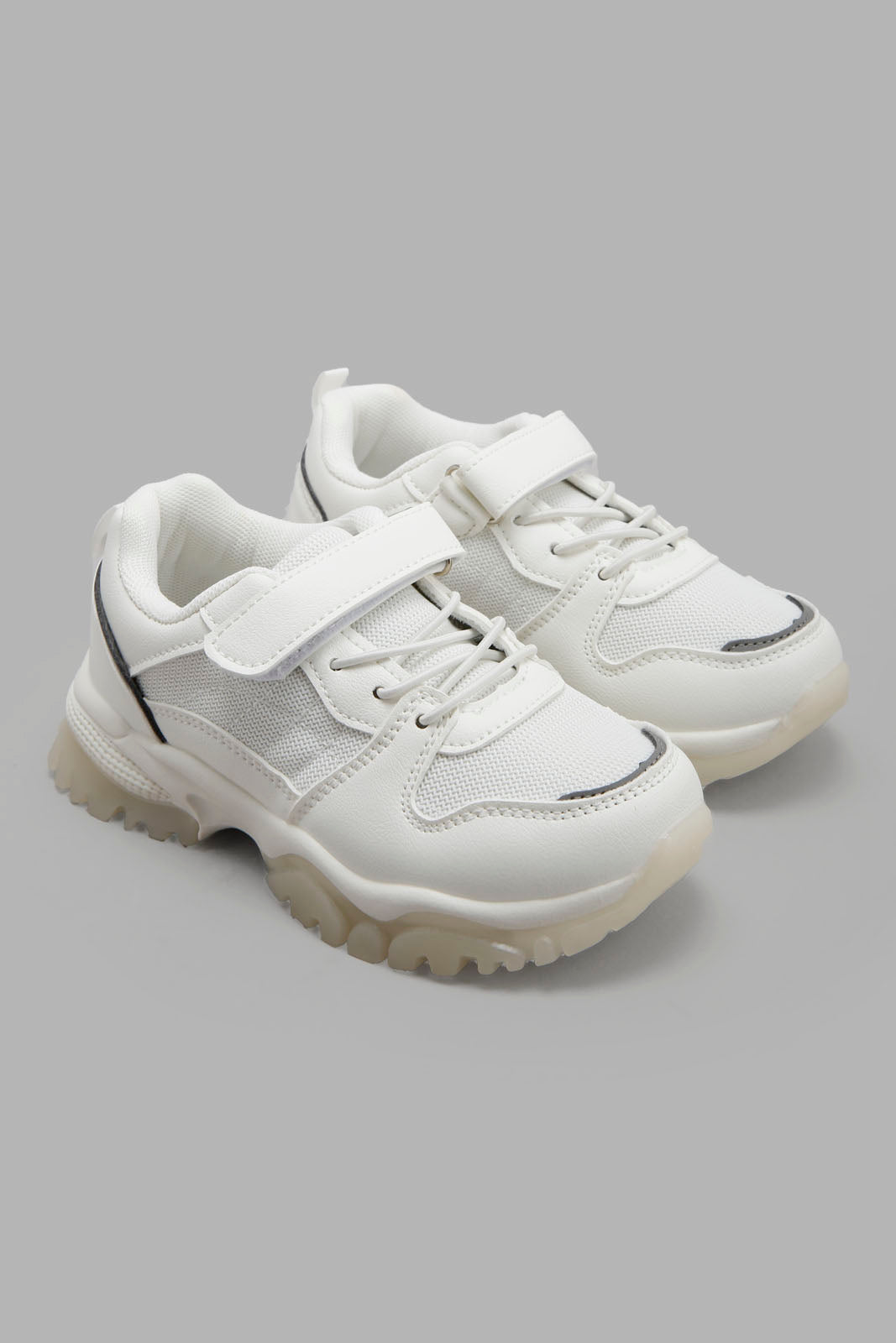 Redtag-White-Material-Block-Trekker-Sneaker-BOY-Trainers,-Category:Trainers,-Colour:White,-Deals:New-In,-Dept:Boys,-Filter:Boys-Footwear-(3-to-5-Yrs),-New-In-BOY-FOO,-Non-Sale,-Section:Boys-(0-to-14Yrs),-W22B-Boys-3 to 5 Years