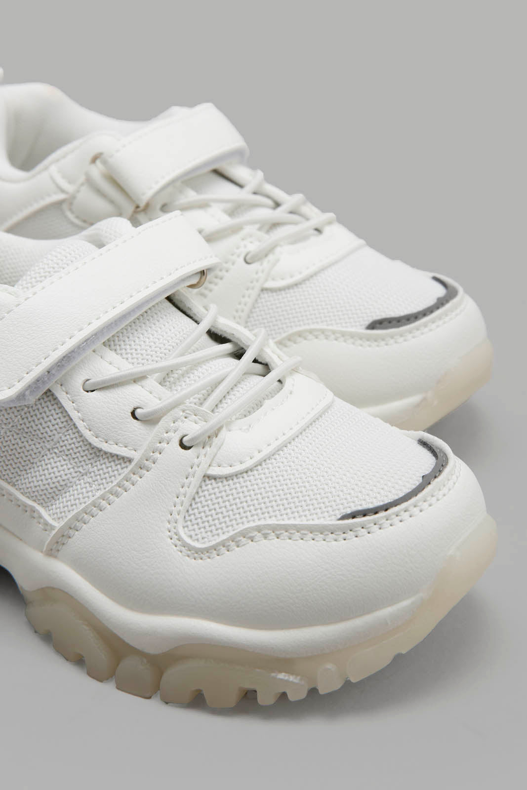 Redtag-White-Material-Block-Trekker-Sneaker-BOY-Trainers,-Category:Trainers,-Colour:White,-Deals:New-In,-Dept:Boys,-Filter:Boys-Footwear-(3-to-5-Yrs),-New-In-BOY-FOO,-Non-Sale,-Section:Boys-(0-to-14Yrs),-W22B-Boys-3 to 5 Years