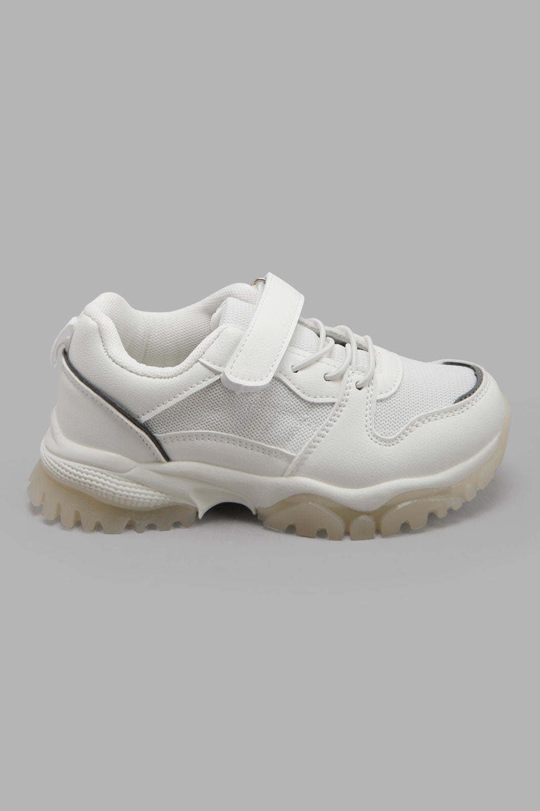 Redtag-White-Material-Block-Trekker-Sneaker-BOY-Trainers,-Category:Trainers,-Colour:White,-Deals:New-In,-Dept:Boys,-Filter:Boys-Footwear-(3-to-5-Yrs),-New-In-BOY-FOO,-Non-Sale,-Section:Boys-(0-to-14Yrs),-W22B-Boys-3 to 5 Years