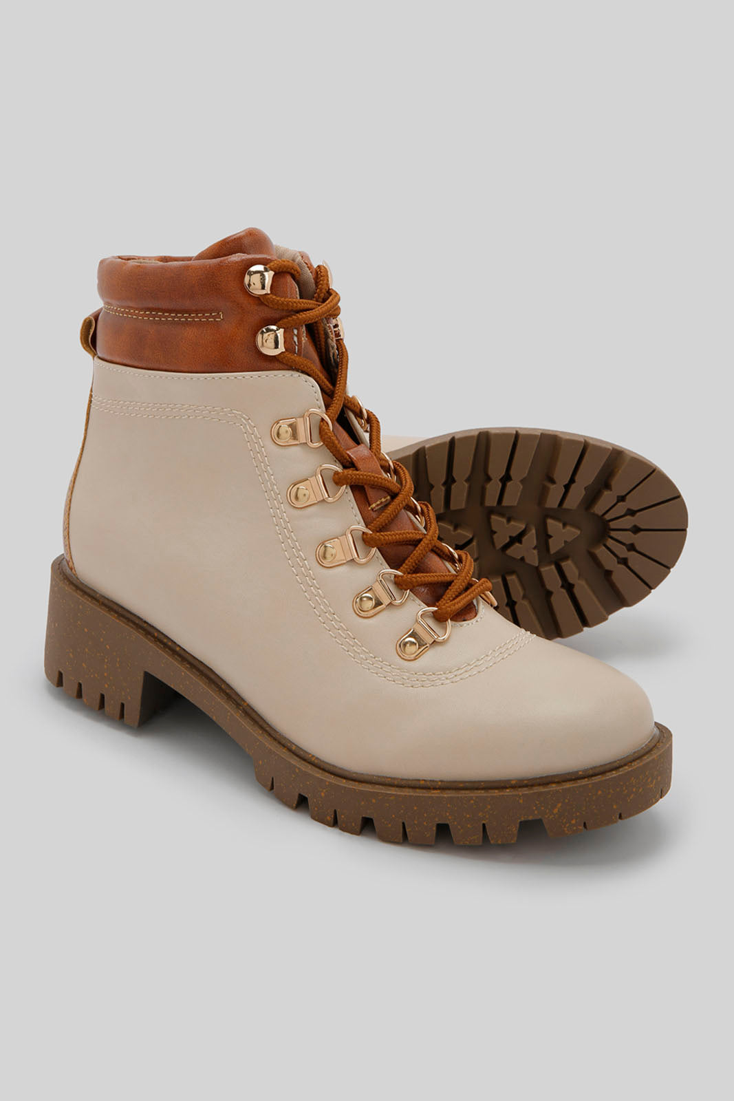 Redtag-Ivory-Hiking-Boot-Category:Boots,-Colour:Ivory,-Deals:New-In,-Filter:Women's-Footwear,-New-In-Women-FOO,-Non-Sale,-Section:Women,-W22B,-Women-Boots-Women's-