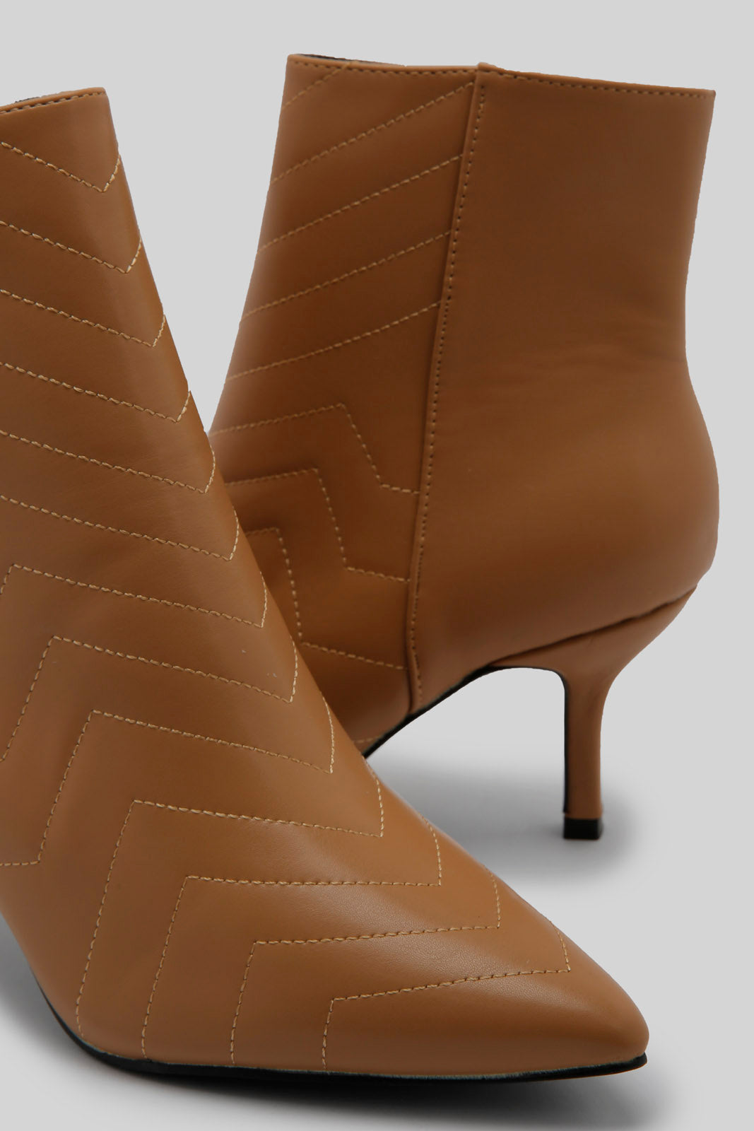 Redtag-Tan-Quilt-Pointy-Ankle-Boot-Category:Boots,-Colour:Tan,-Deals:New-In,-Dept:Ladieswear,-Filter:Women's-Footwear,-New-In-Women-FOO,-Non-Sale,-Section:Women,-W22B,-Women-Boots-Women's-