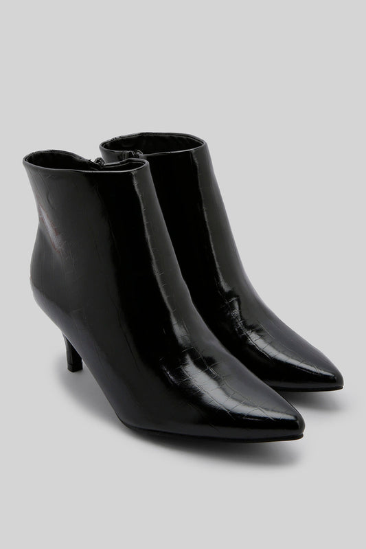 Redtag-Black-Pointy-Ankle-Boot-Category:Boots,-Colour:Black,-Deals:New-In,-Filter:Women's-Footwear,-New-In-Women-FOO,-Non-Sale,-Section:Women,-W22B,-Women-Boots-Women's-