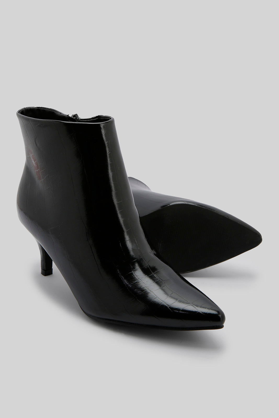 Redtag-Black-Pointy-Ankle-Boot-Category:Boots,-Colour:Black,-Deals:New-In,-Filter:Women's-Footwear,-New-In-Women-FOO,-Non-Sale,-Section:Women,-W22B,-Women-Boots-Women's-