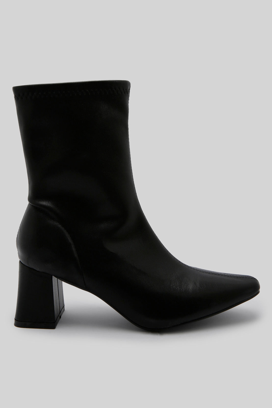 Redtag-Black-Block-Heel-Stretch-Boot-Category:Boots,-Colour:Black,-Deals:New-In,-Filter:Women's-Footwear,-New-In-Women-FOO,-Non-Sale,-Section:Women,-W22B,-Women-Boots-Women's-