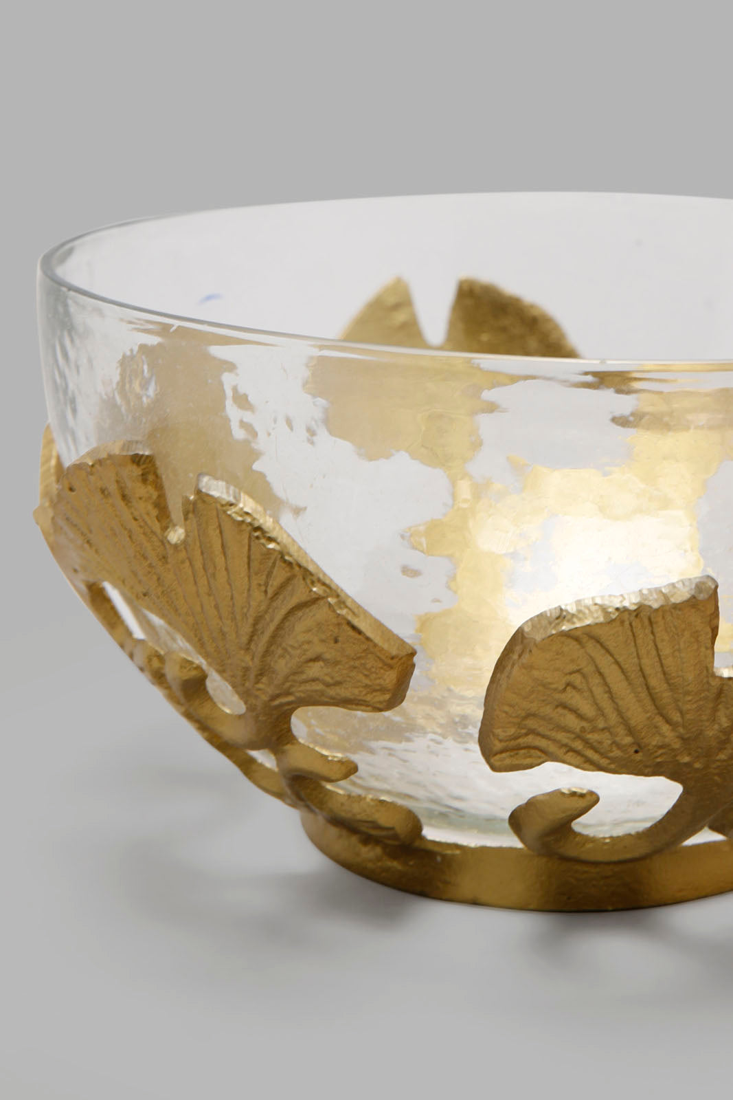 Redtag-Gold-Ginko-Glass-And-Metal-Bowl-Category:Bowls,-Colour:Gold,-Deals:New-In,-Dept:Home,-Filter:Home-Decor,-HMW-HOM-Decorative-Accessories,-New-In-HMW-HOM,-Non-Sale,-Section:Homewares,-W22B-Home-Decor-