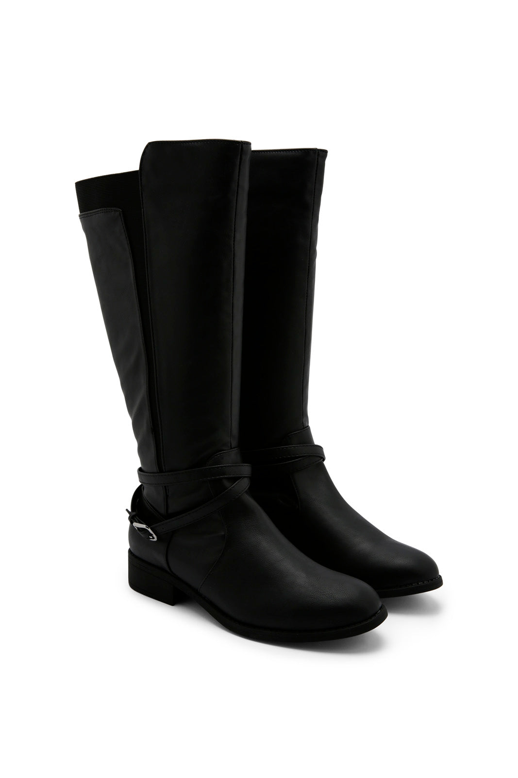 Redtag-Black-Equestrian-Boot-Category:Boots,-Colour:Black,-Deals:New-In,-Dept:Ladieswear,-Filter:Women's-Footwear,-New-In-Women-FOO,-Non-Sale,-Section:Women,-W22B,-Women-Boots-Women's-
