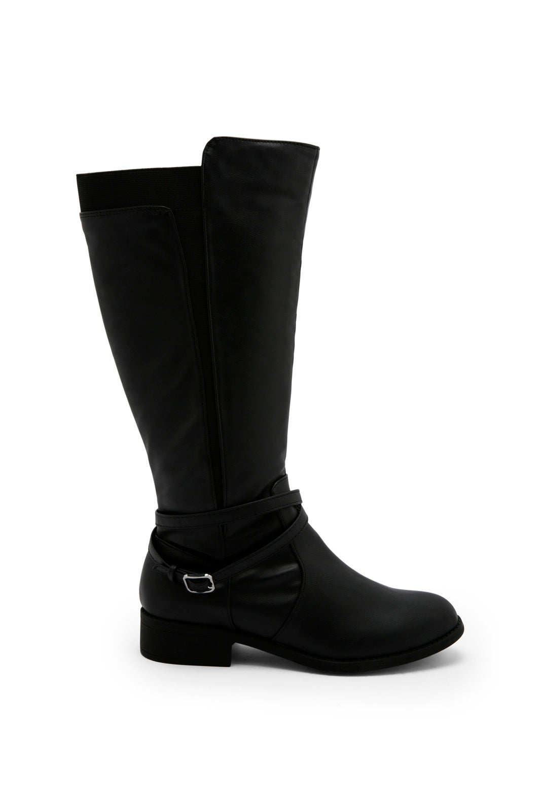 Redtag-Black-Equestrian-Boot-Category:Boots,-Colour:Black,-Deals:New-In,-Dept:Ladieswear,-Filter:Women's-Footwear,-New-In-Women-FOO,-Non-Sale,-Section:Women,-W22B,-Women-Boots-Women's-