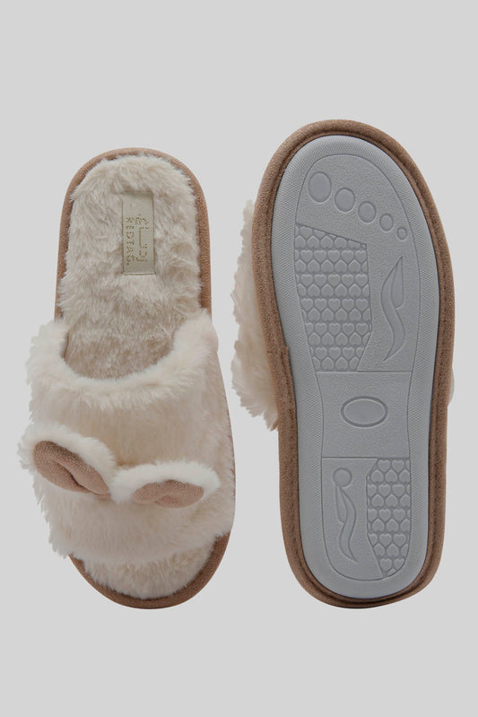 Redtag-Beige-Bunny-Ears-Slipper-Category:Slippers,-Colour:Beige,-Deals:New-In,-Dept:Ladieswear,-Filter:Women's-Footwear,-New-In-Women-FOO,-Non-Sale,-Section:Women,-W22B,-Women-Slippers-Women's-