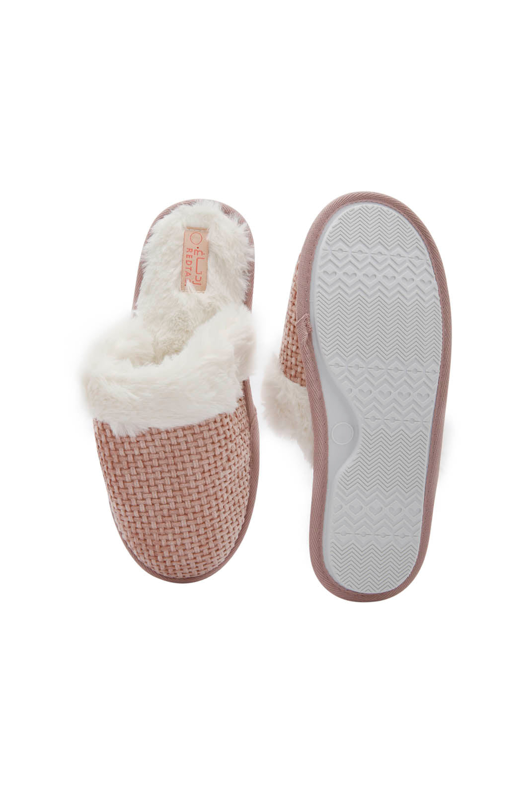 Redtag-Pink-Closed-Toe-Slipper-With-Fur-Trim-Category:Slippers,-Colour:Pink,-Deals:New-In,-Dept:Ladieswear,-Filter:Women's-Footwear,-New-In-Women-FOO,-Non-Sale,-Section:Women,-W22B,-Women-Slippers-Women's-
