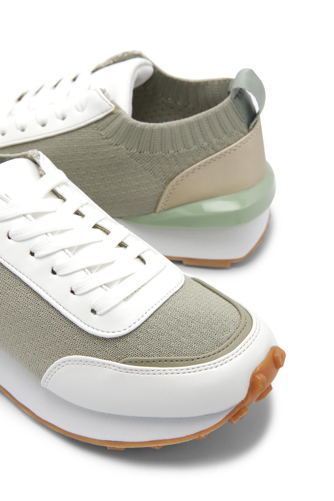 Redtag-Green-Lace-Up-Sneaker-Category:Trainers,-Colour:Green,-Deals:New-In,-Dept:Ladieswear,-Filter:Women's-Footwear,-New-In-Women-FOO,-Non-Sale,-Section:Women,-W22B,-Women-Trainers-Women's-