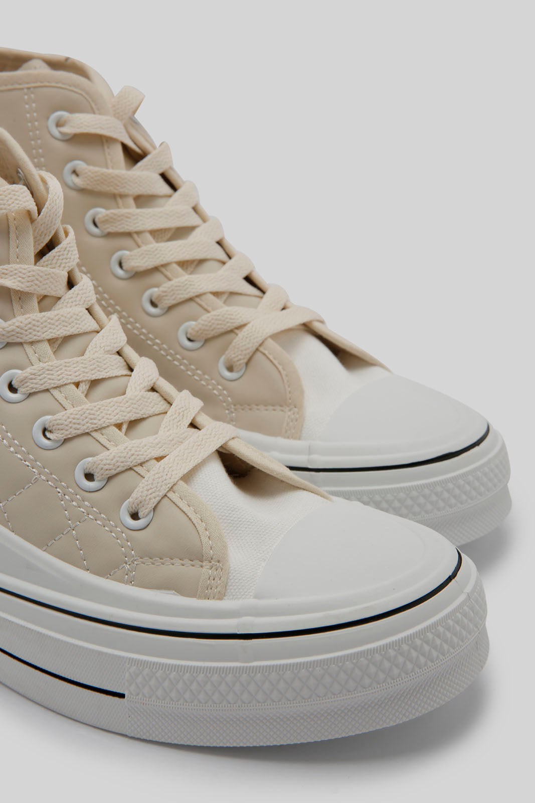 Redtag-Ivory-Quilt-Hightop-Category:Trainers,-Colour:Ivory,-Deals:New-In,-Dept:Ladieswear,-Filter:Women's-Footwear,-New-In-Women-FOO,-Non-Sale,-Section:Women,-W22B,-Women-Trainers-Women's-