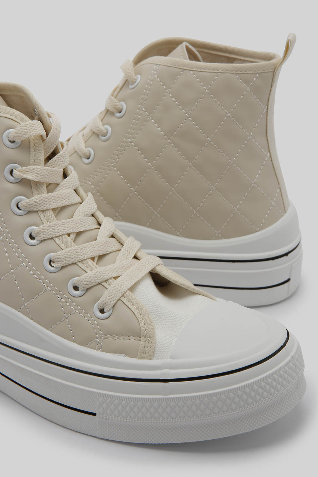 Redtag-Ivory-Quilt-Hightop-Category:Trainers,-Colour:Ivory,-Deals:New-In,-Dept:Ladieswear,-Filter:Women's-Footwear,-New-In-Women-FOO,-Non-Sale,-Section:Women,-W22B,-Women-Trainers-Women's-