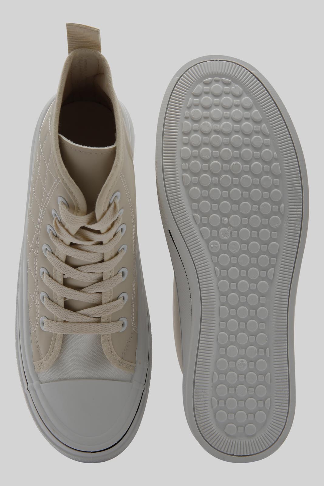 Redtag-Ivory-Quilt-Hightop-Category:Trainers,-Colour:Ivory,-Deals:New-In,-Dept:Ladieswear,-Filter:Women's-Footwear,-New-In-Women-FOO,-Non-Sale,-Section:Women,-W22B,-Women-Trainers-Women's-