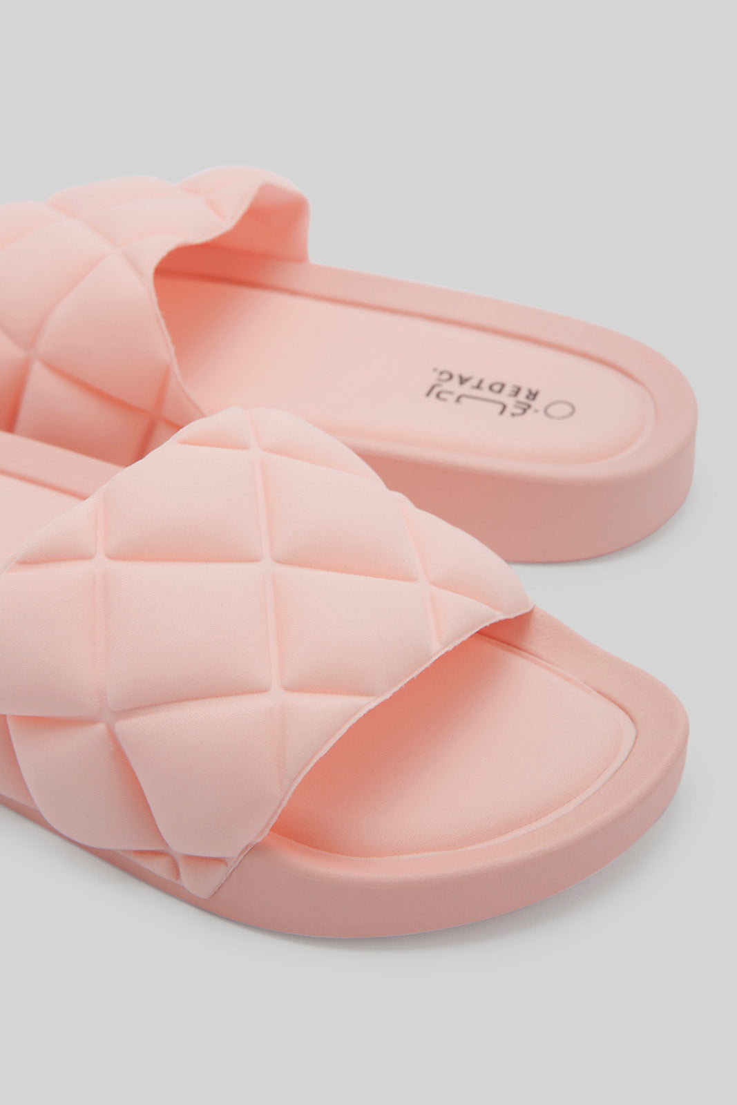 Redtag-Pink-Quilt-Slide-Category:Flip-Flops,-Colour:Pink,-Deals:New-In,-Filter:Women's-Footwear,-New-In-Women-FOO,-Non-Sale,-Section:Women,-W22B,-Women-Flip-Flops-Women's-