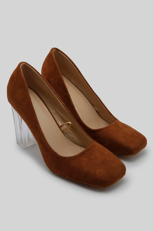 Redtag-Tan-Square-Toe-Court-Category:Formal-Shoes,-Colour:Tan,-Deals:New-In,-Dept:Ladieswear,-Filter:Women's-Footwear,-New-In-Women-FOO,-Non-Sale,-Section:Women,-W22B,-Women-Formal-Shoes-Women's-