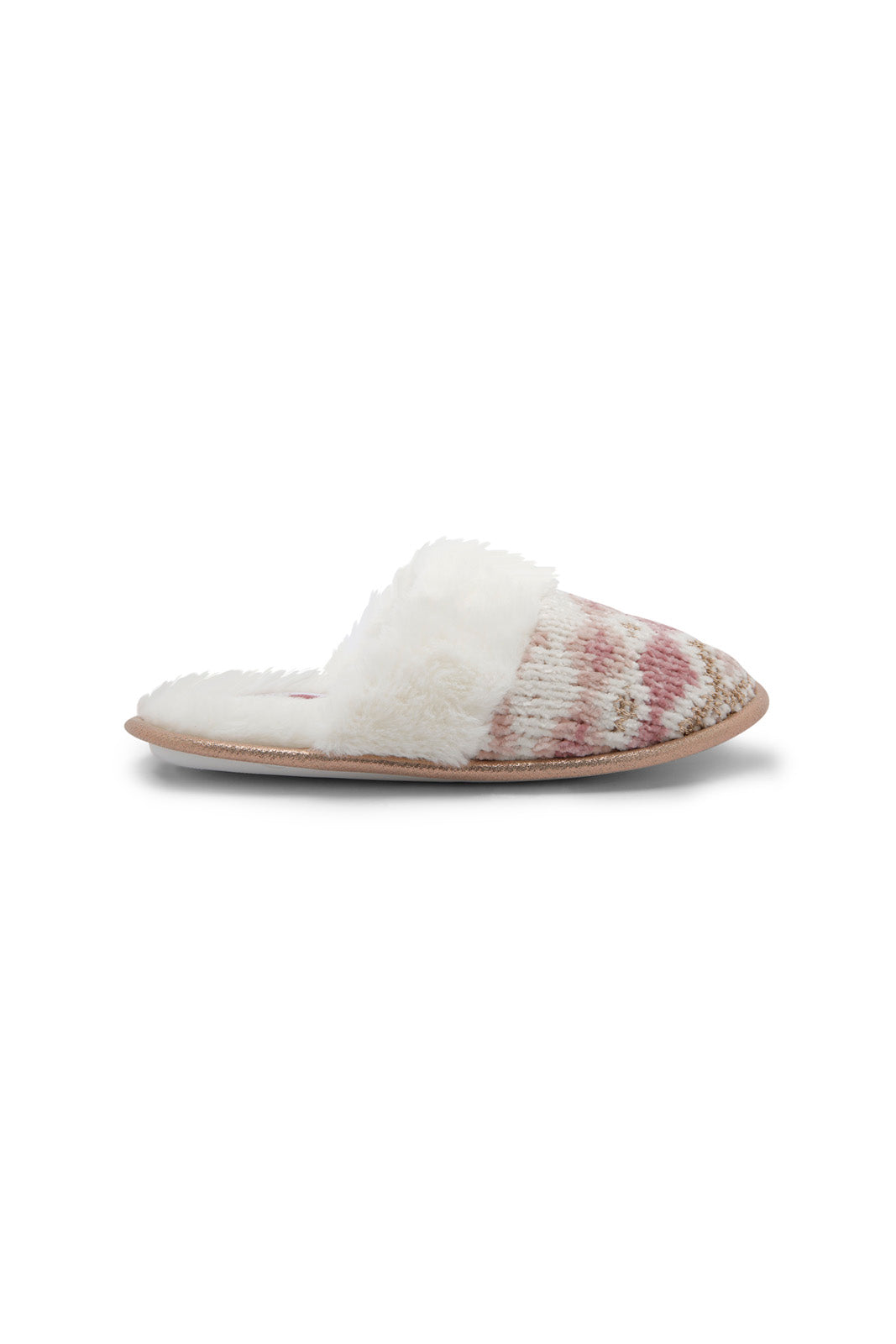 Redtag-Pink-Chenille-Slipper-Category:Slippers,-Colour:Pink,-Deals:New-In,-Dept:Ladieswear,-Filter:Women's-Footwear,-New-In-Women-FOO,-Non-Sale,-Section:Women,-W22B,-Women-Slippers-Women's-