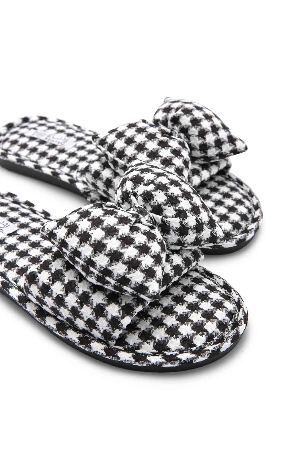 Redtag-Assorted-Houndstooth-Slipper-Category:Slippers,-Colour:Assorted,-Deals:New-In,-Dept:Ladieswear,-Filter:Women's-Footwear,-New-In-Women-FOO,-Non-Sale,-Section:Women,-W22B,-Women-Slippers-Women's-