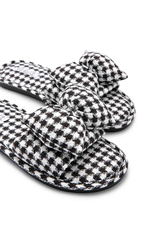 Redtag-Assorted-Houndstooth-Slipper-Category:Slippers,-Colour:Assorted,-Deals:New-In,-Dept:Ladieswear,-Filter:Women's-Footwear,-New-In-Women-FOO,-Non-Sale,-Section:Women,-W22B,-Women-Slippers-Women's-