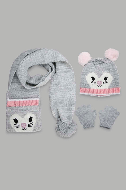 Redtag-Multi-Colour-Embellished-Set-Of-3-Scarf-Category:Scarves,-Colour:Assorted,-Dept:Girls,-Filter:Girls-Accessories,-GIR-Scarves,-New-In,-New-In-GIR-ACC,-Non-Sale,-Section:Girls-(0-to-14Yrs),-W22B-Girls-