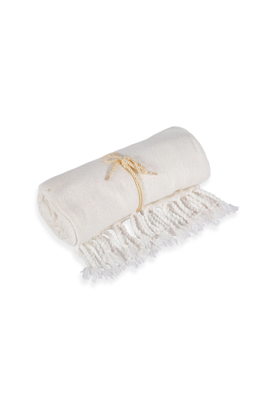 Redtag-Ivory-Chenille-Throw-With-Gold-Metallic-Yarn-Category:Throws,-Colour:Ivory,-Deals:New-In,-Dept:Home,-Filter:Home-Bedroom,-HMW-BED-Throws,-New-In-HMW-BED,-Non-Sale,-Section:Homewares,-W22B-Home-Bedroom-