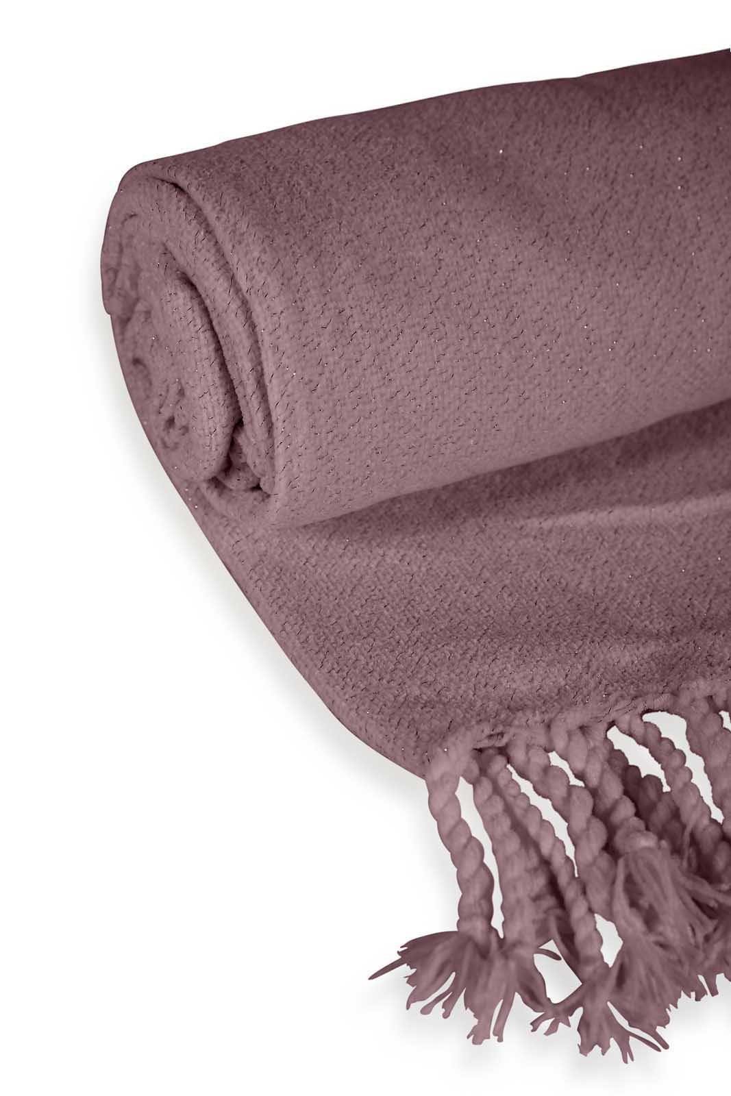 Redtag-Purple-Chenille-Throw-With-Silver-Metallic-Yarn-Category:Throws,-Colour:Purple,-Deals:New-In,-Dept:Home,-Filter:Home-Bedroom,-HMW-BED-Throws,-New-In-HMW-BED,-Non-Sale,-Section:Homewares,-W22B-Home-Bedroom-